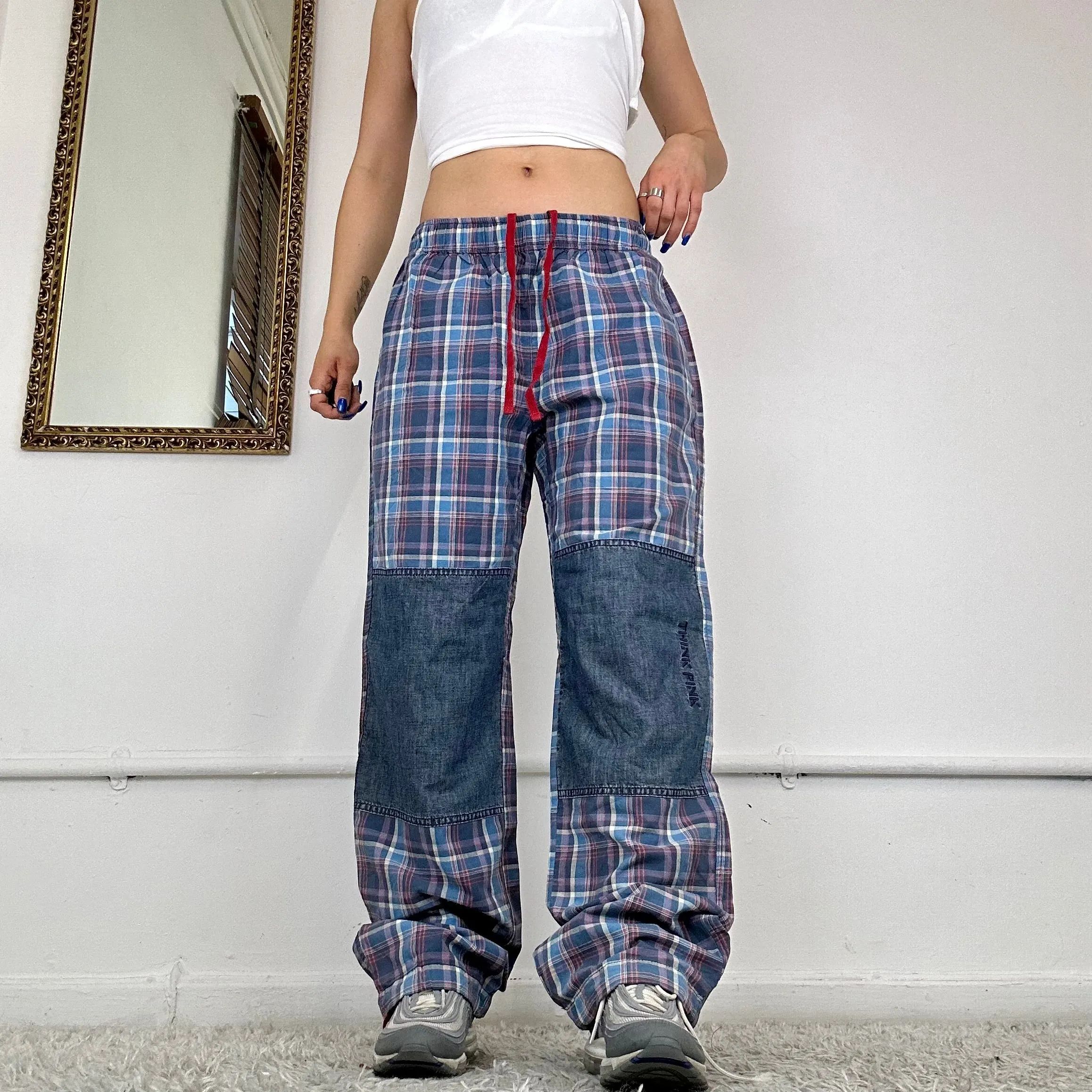 00's checkered trousers by think pink