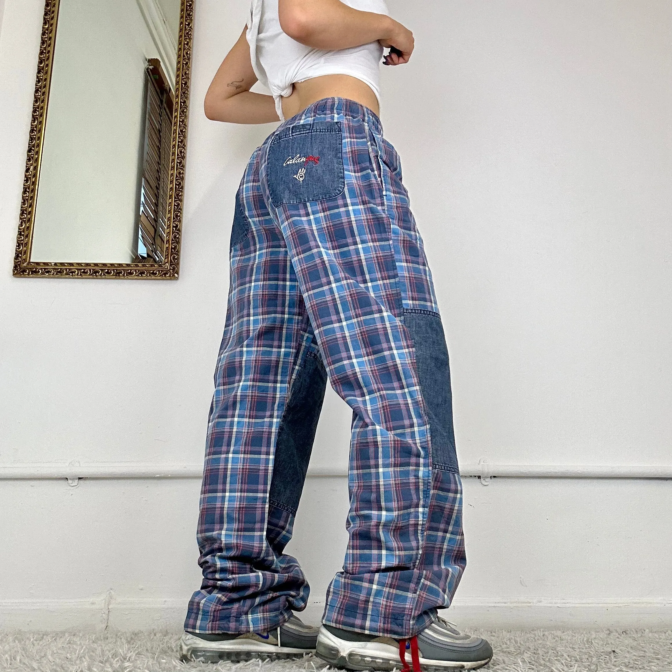 00's checkered trousers by think pink