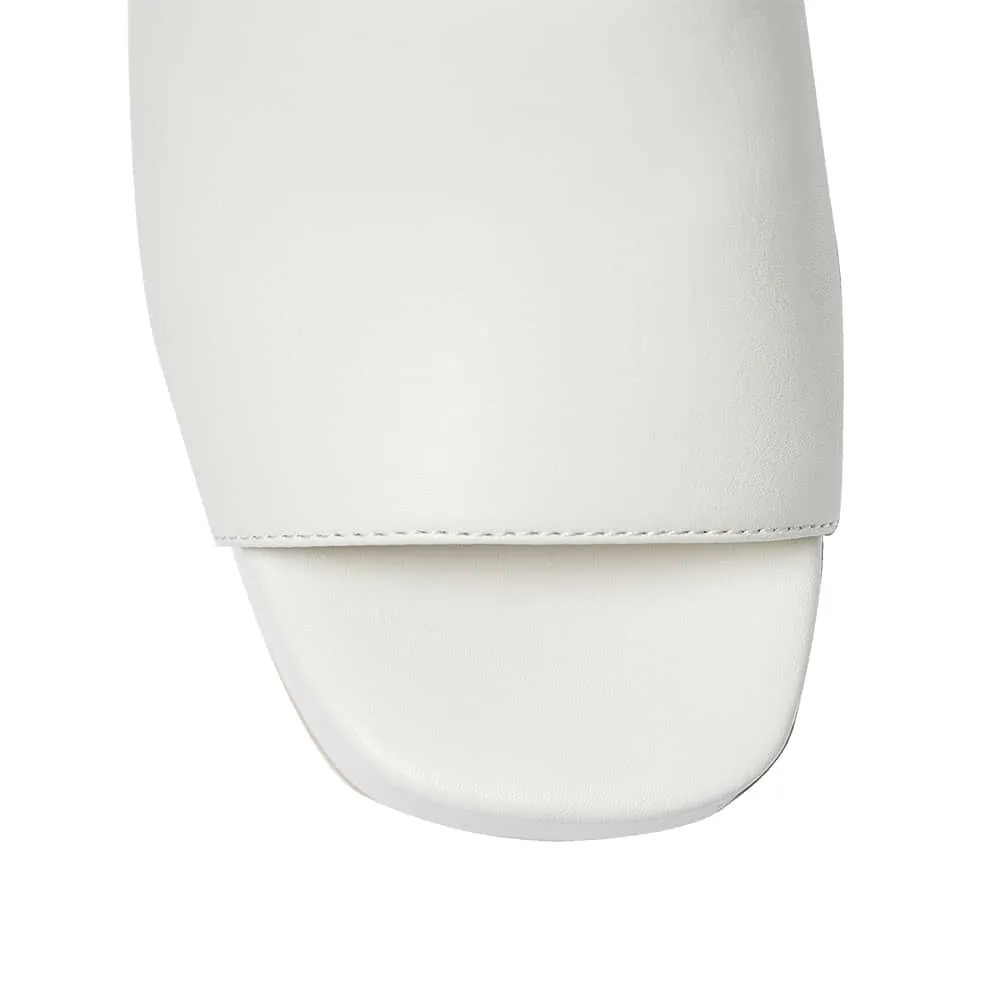 Ace Heel in White Smooth