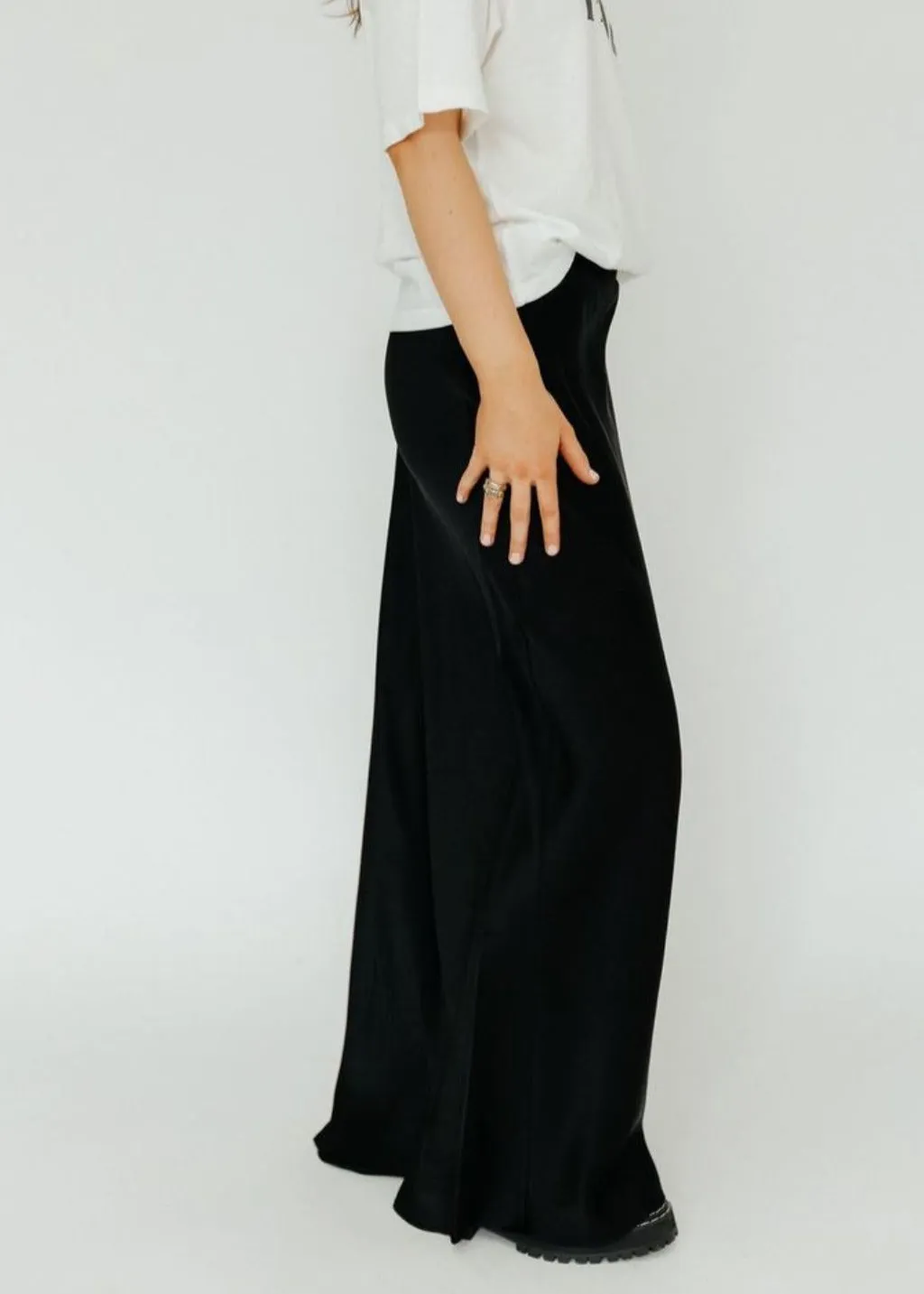 Anine Bing Bar Silk Maxi Skirt