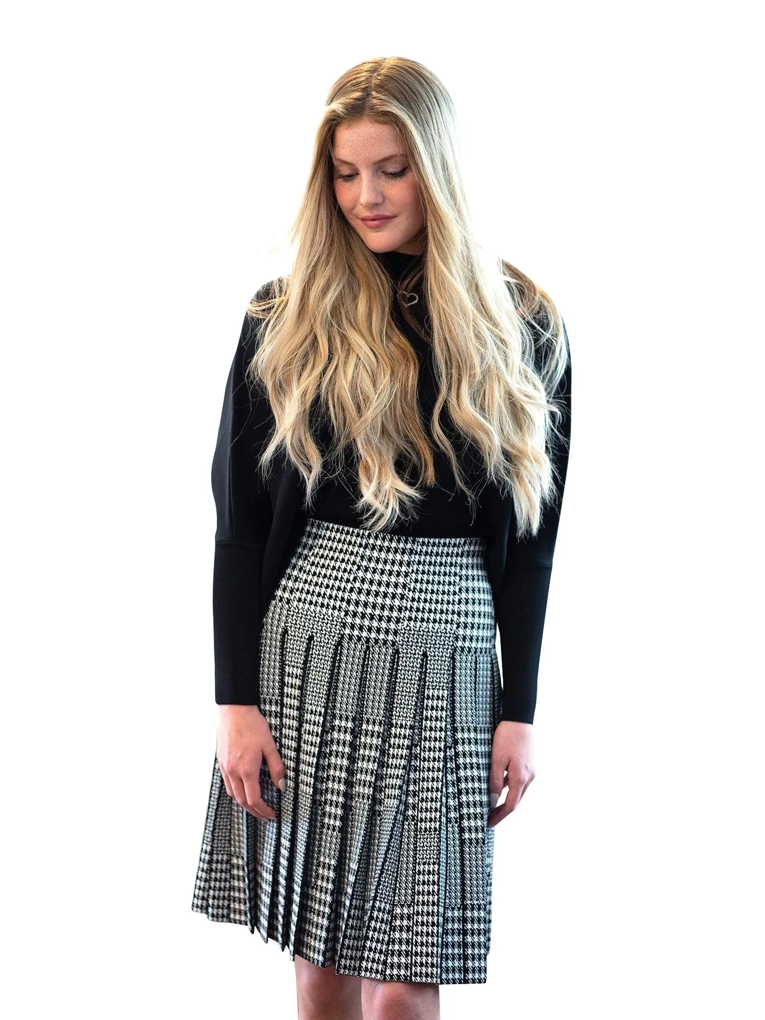 Apparalel Knit Pleat Infinity Skirt