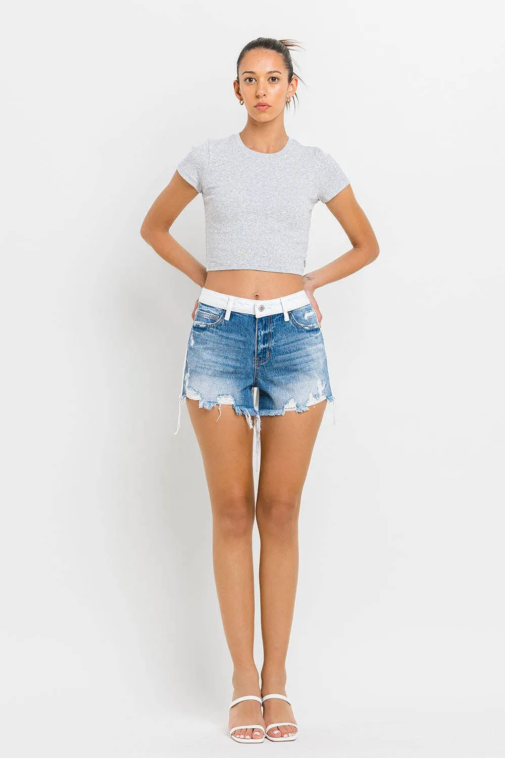 Assured High Rise Colorblock Shorts