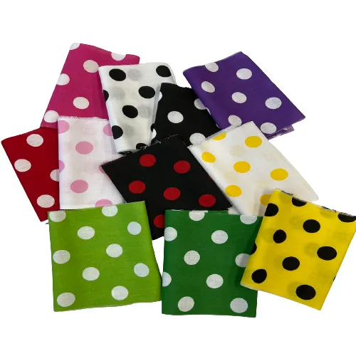 Black | White Big Polka Dot Printed Poly Cotton Fabric