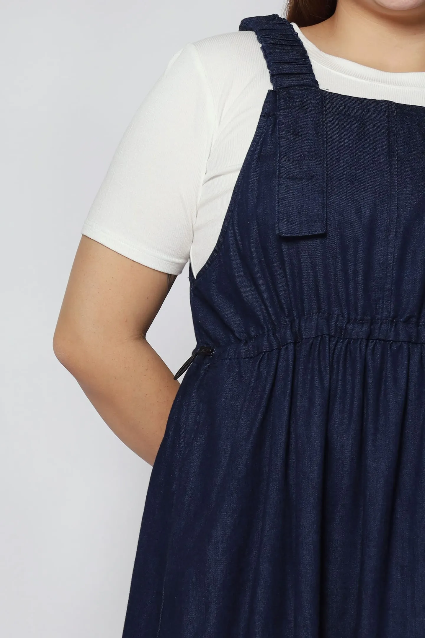 Carao Denim Pinafore Dress