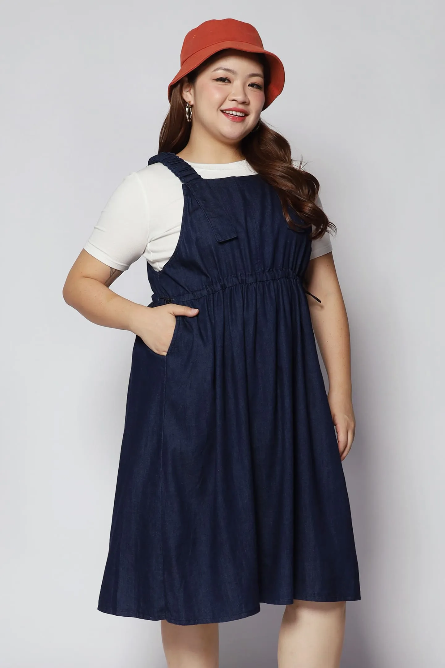 Carao Denim Pinafore Dress