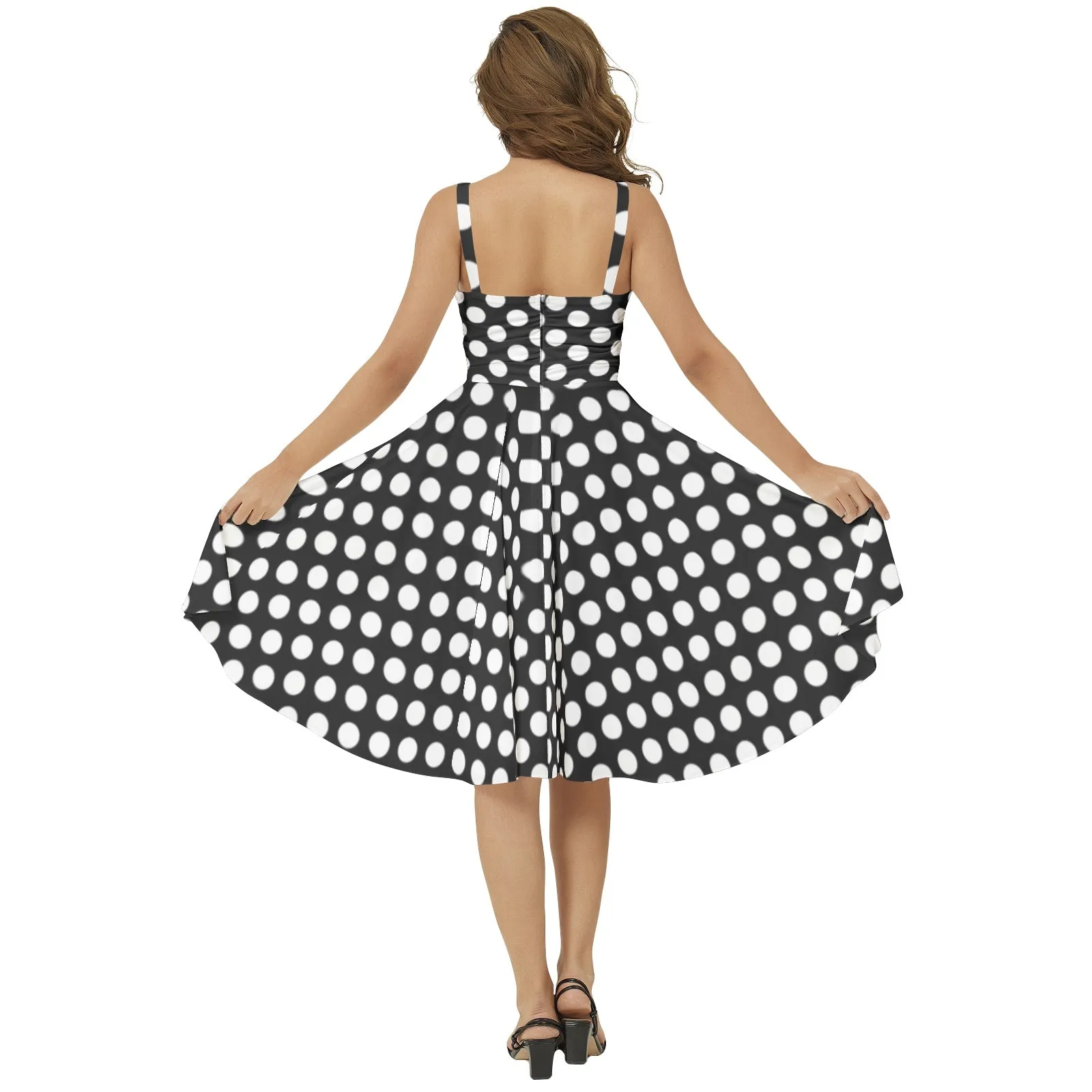 Chic Polka Dot Midi Dress