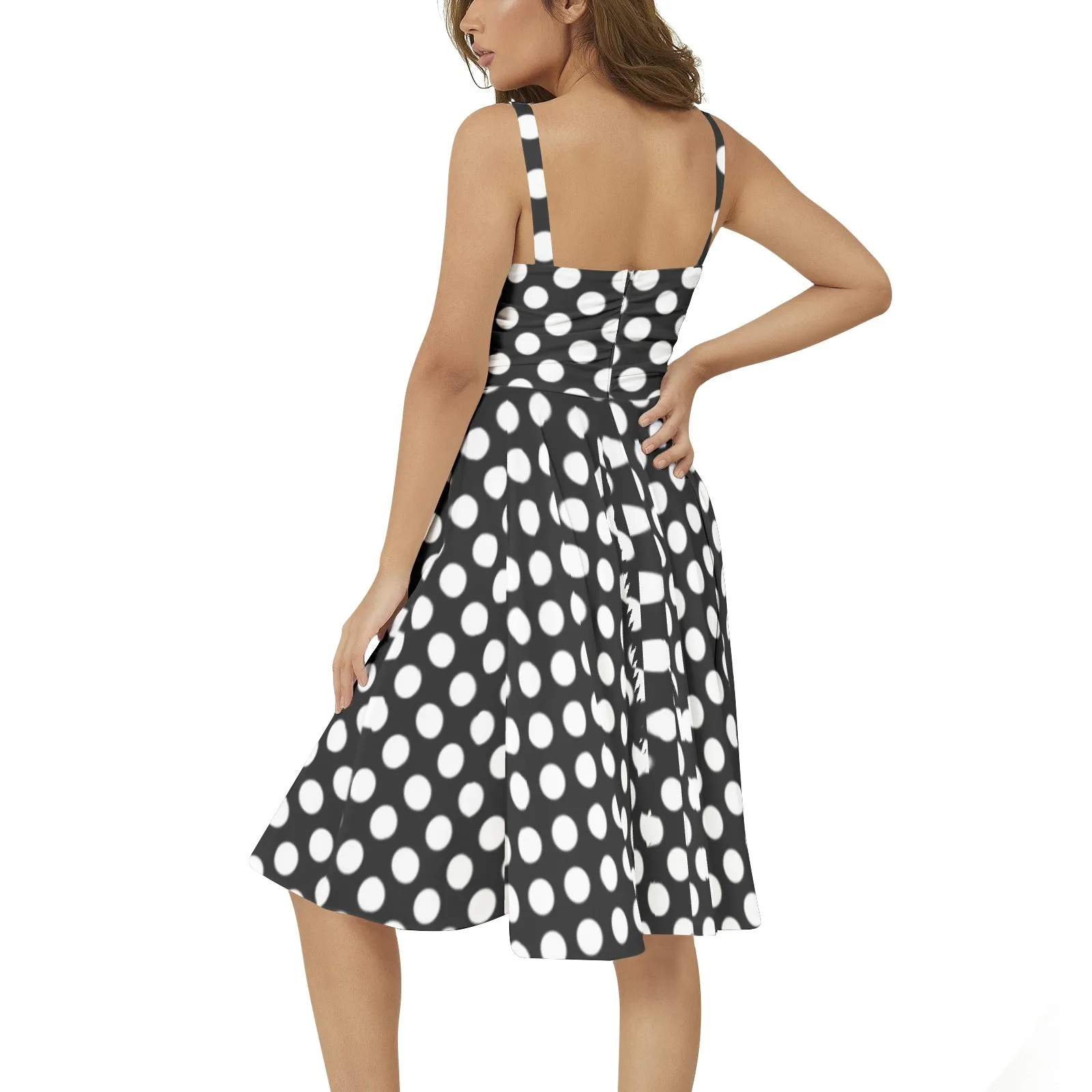 Chic Polka Dot Midi Dress