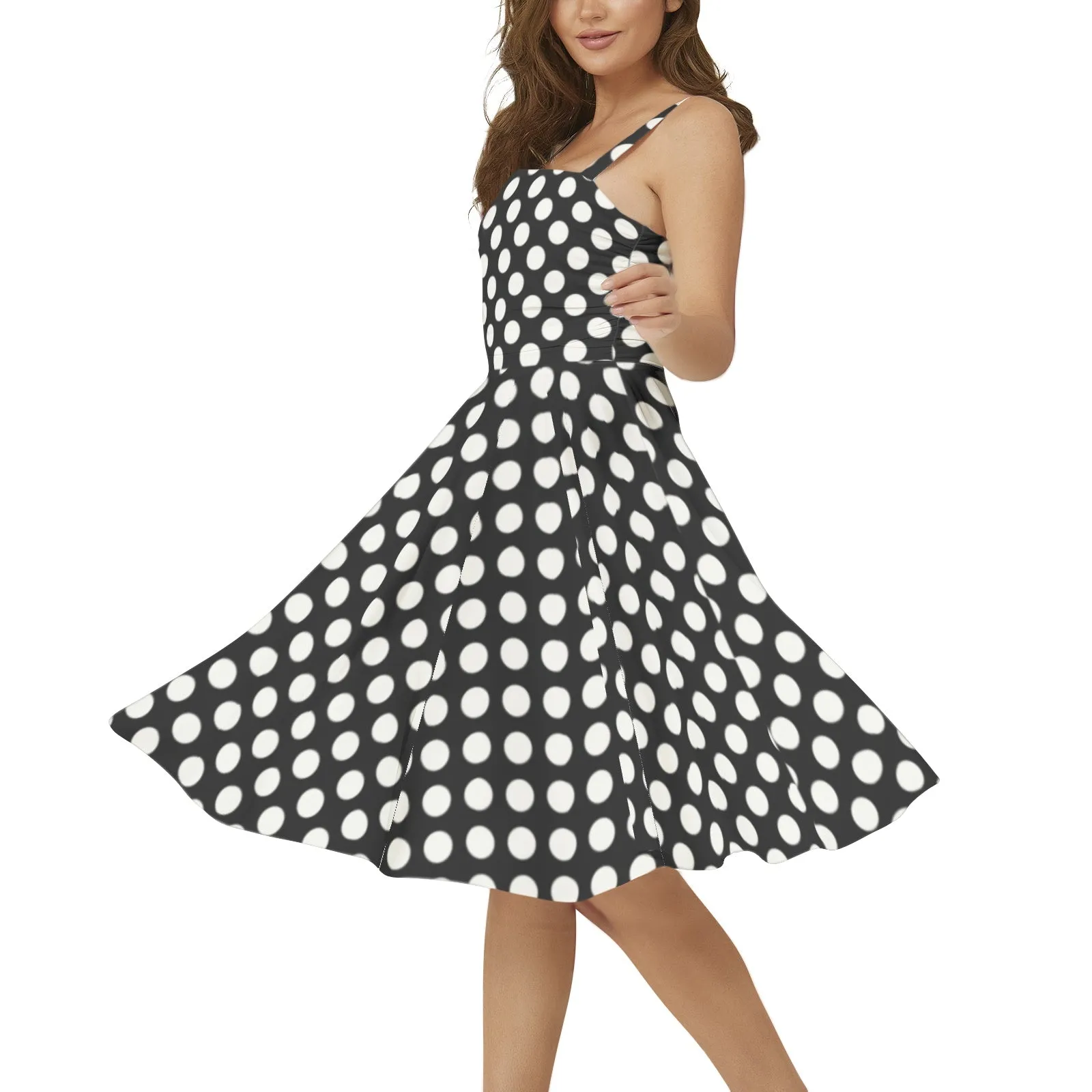 Chic Polka Dot Midi Dress