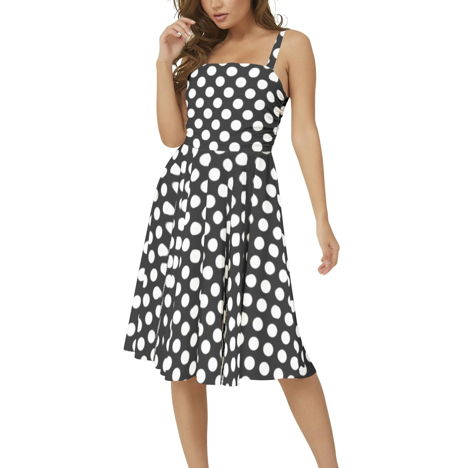 Chic Polka Dot Midi Dress