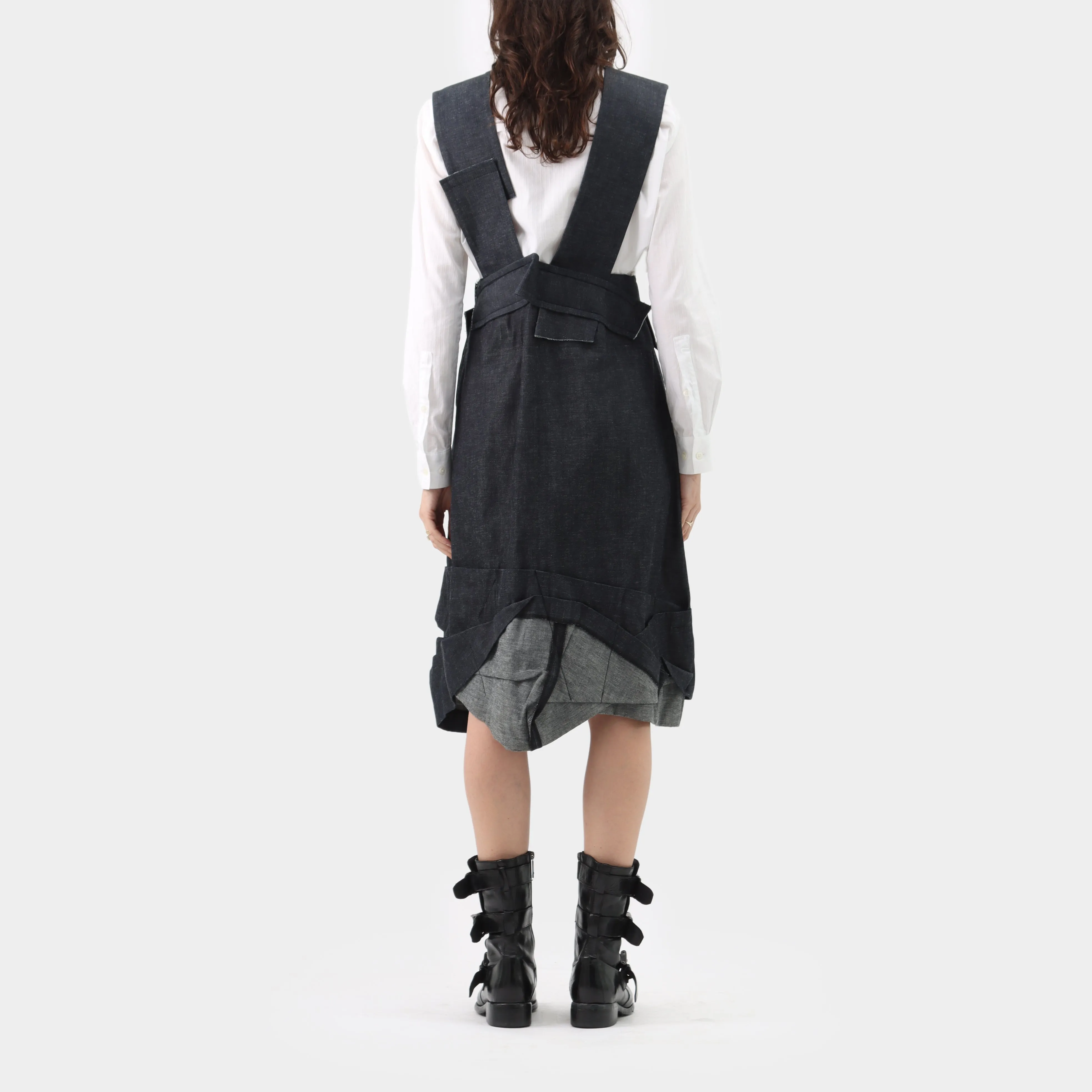 Comme des Garçons Denim Patchwork Pinafore