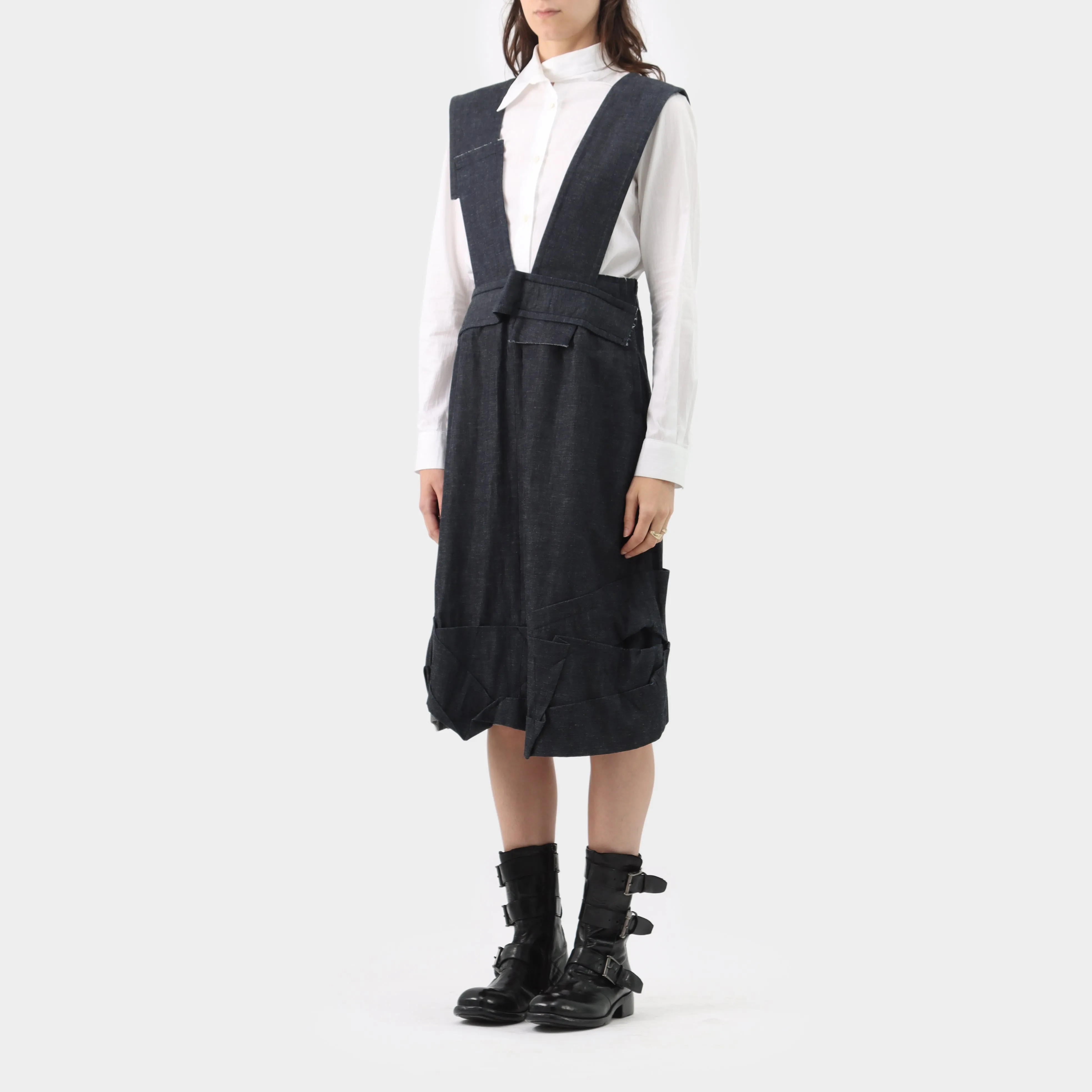 Comme des Garçons Denim Patchwork Pinafore