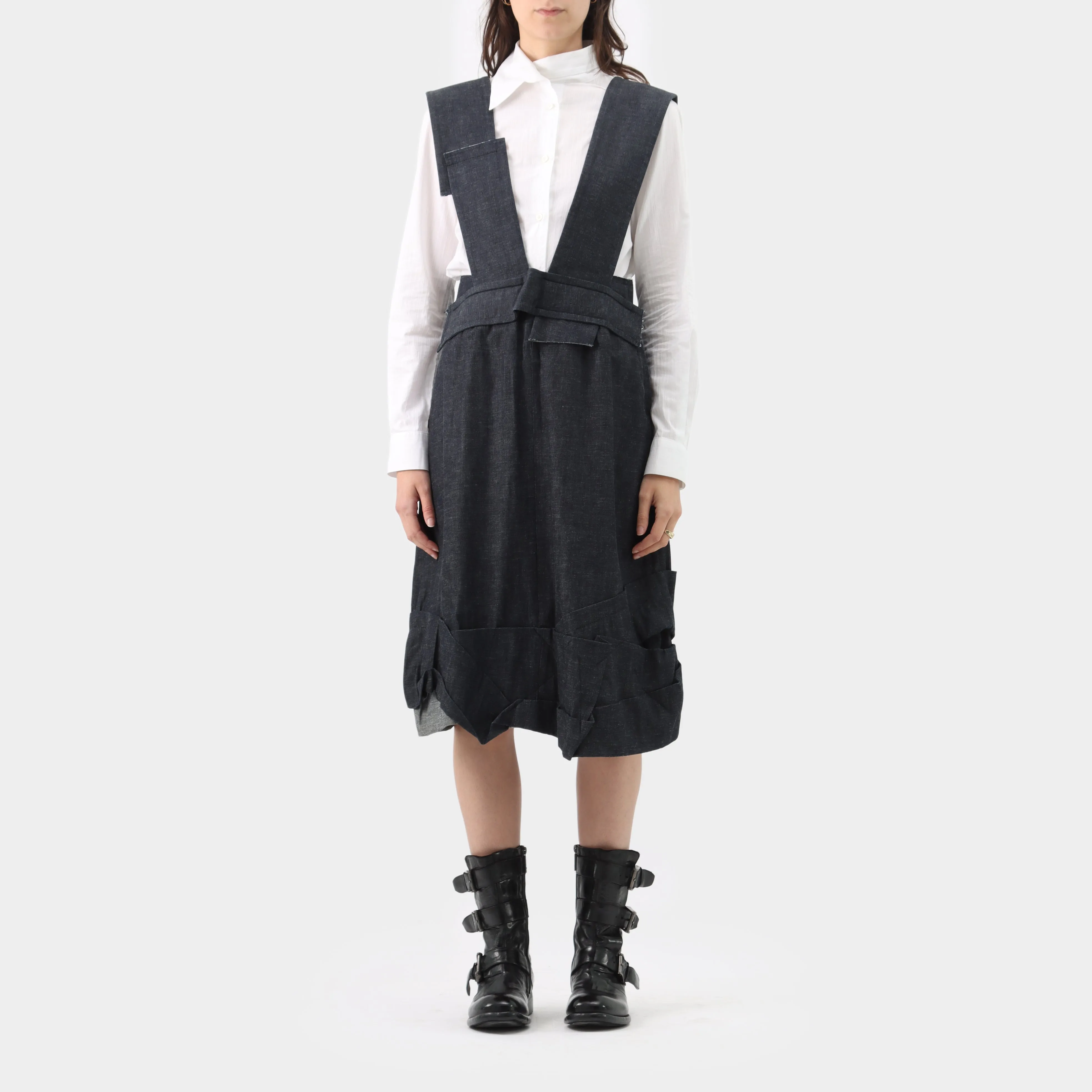 Comme des Garçons Denim Patchwork Pinafore