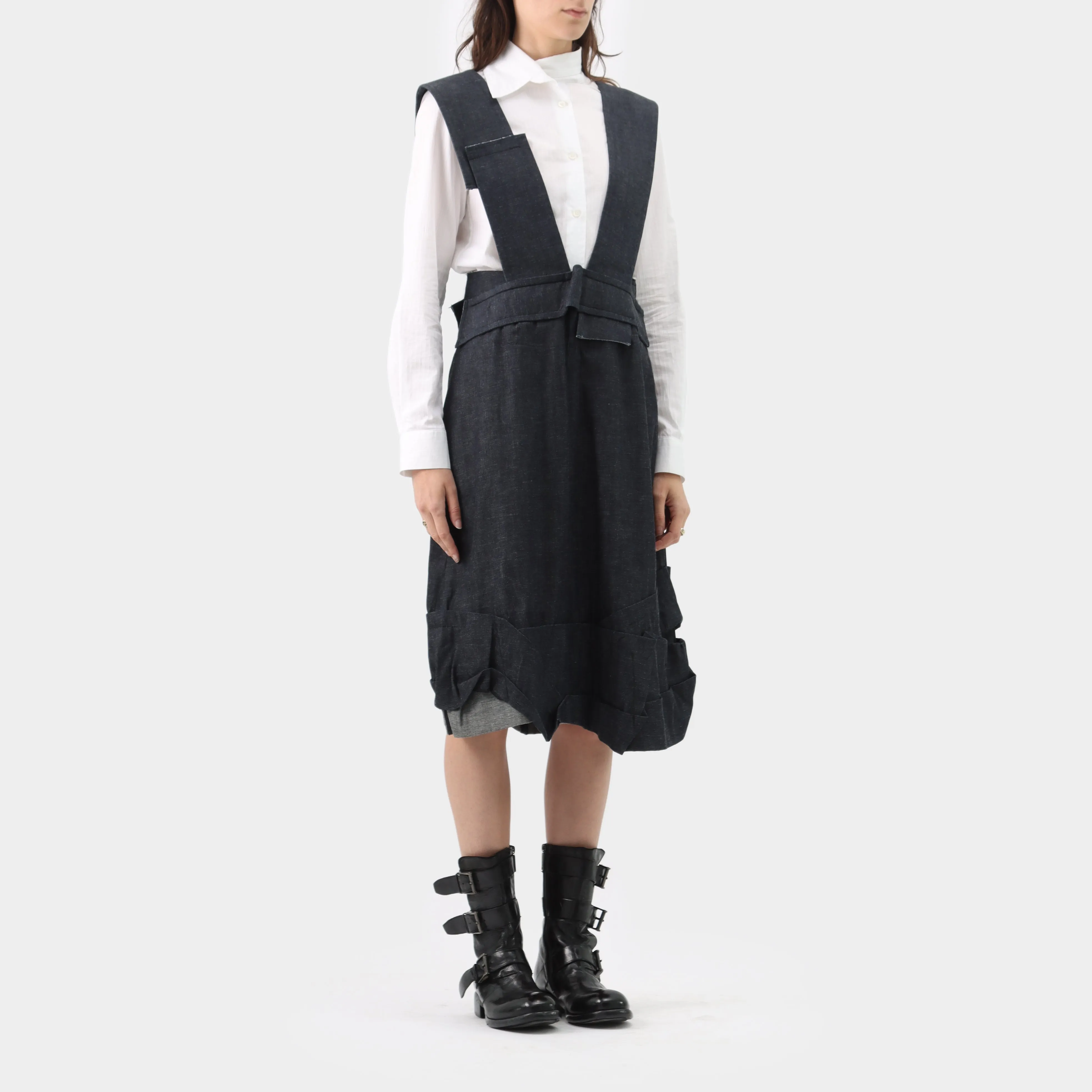 Comme des Garçons Denim Patchwork Pinafore