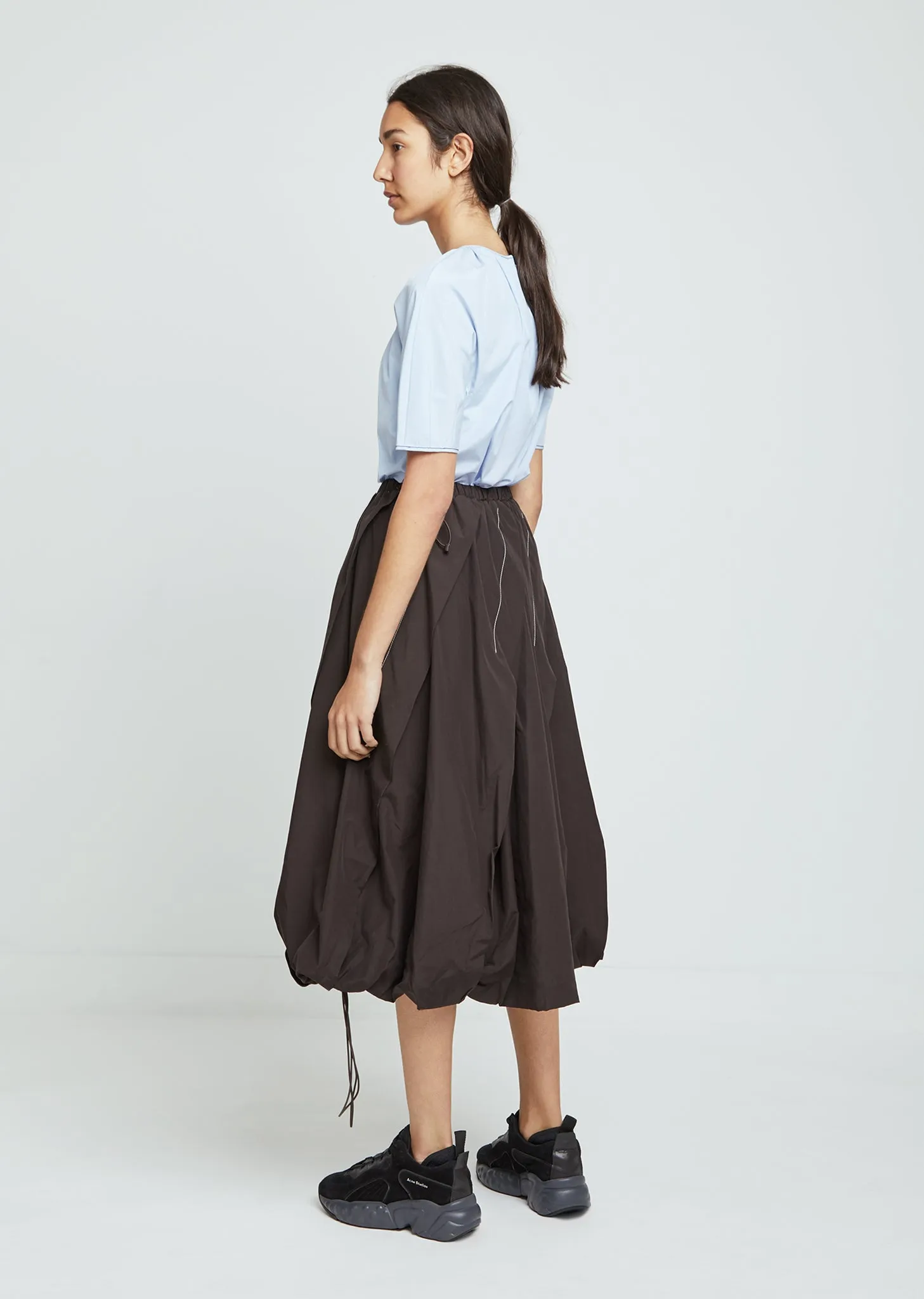 Cotton Poplin Balloon Skirt