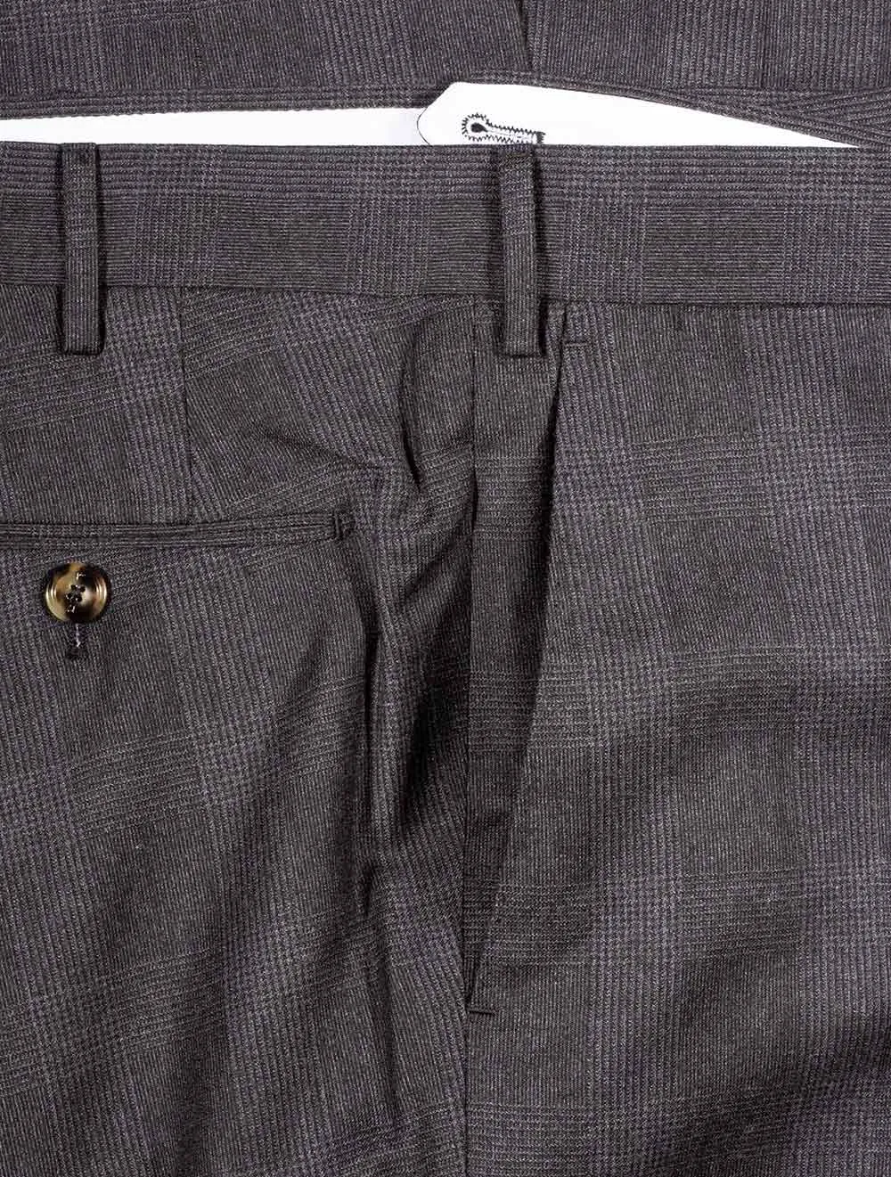 Deluxe Fabric Slim Trousers Grey