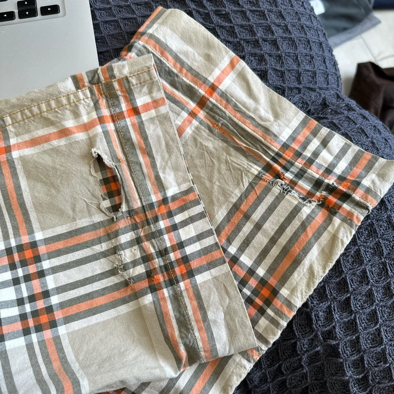 diesel checkered cargo trousers