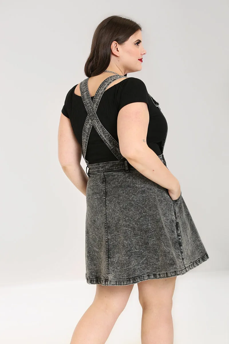 Finn Pinafore Dress Grey