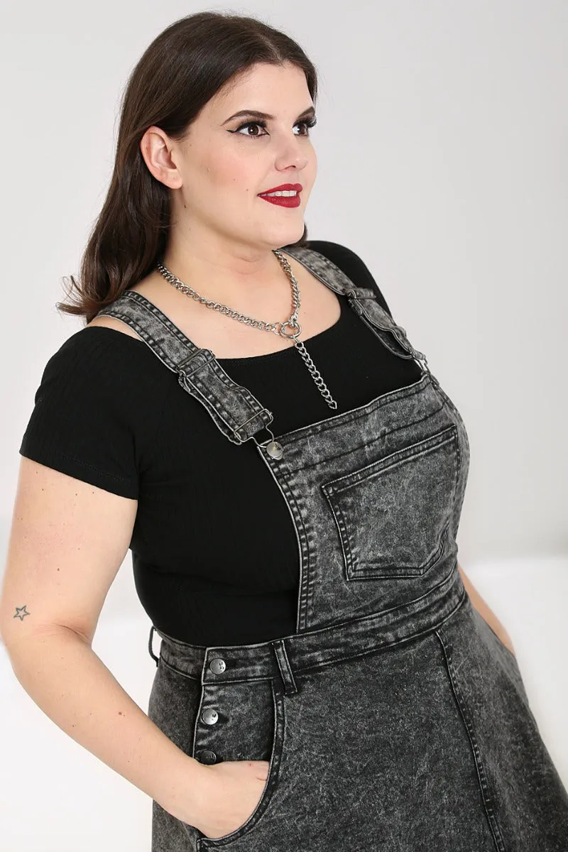 Finn Pinafore Dress Grey