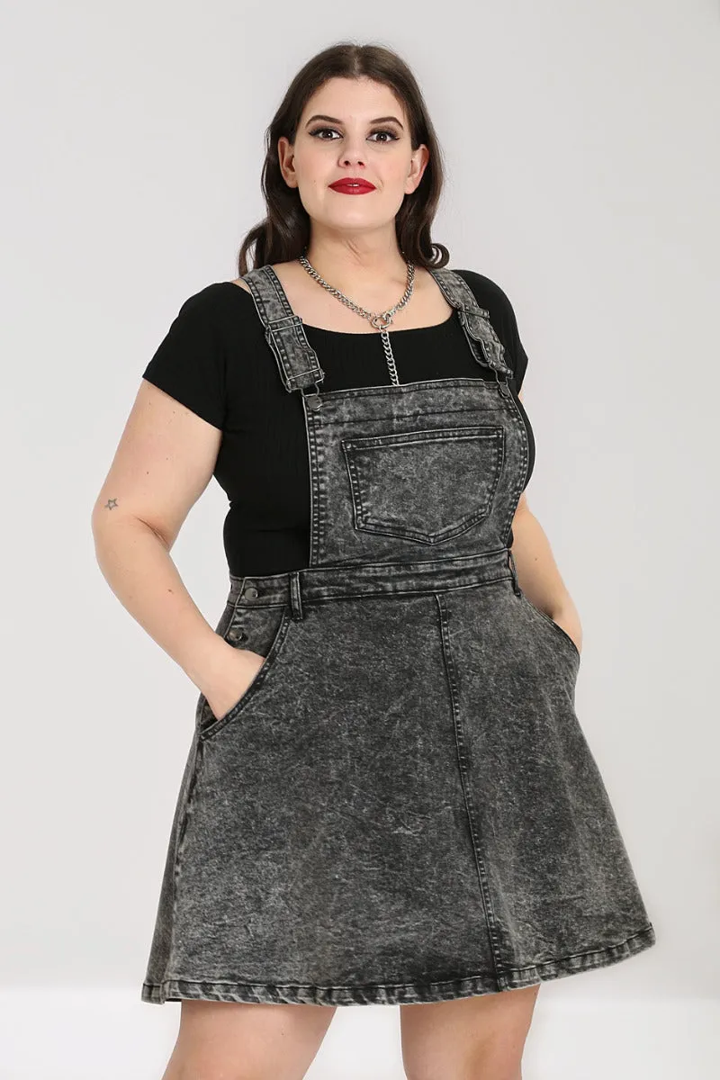 Finn Pinafore Dress Grey