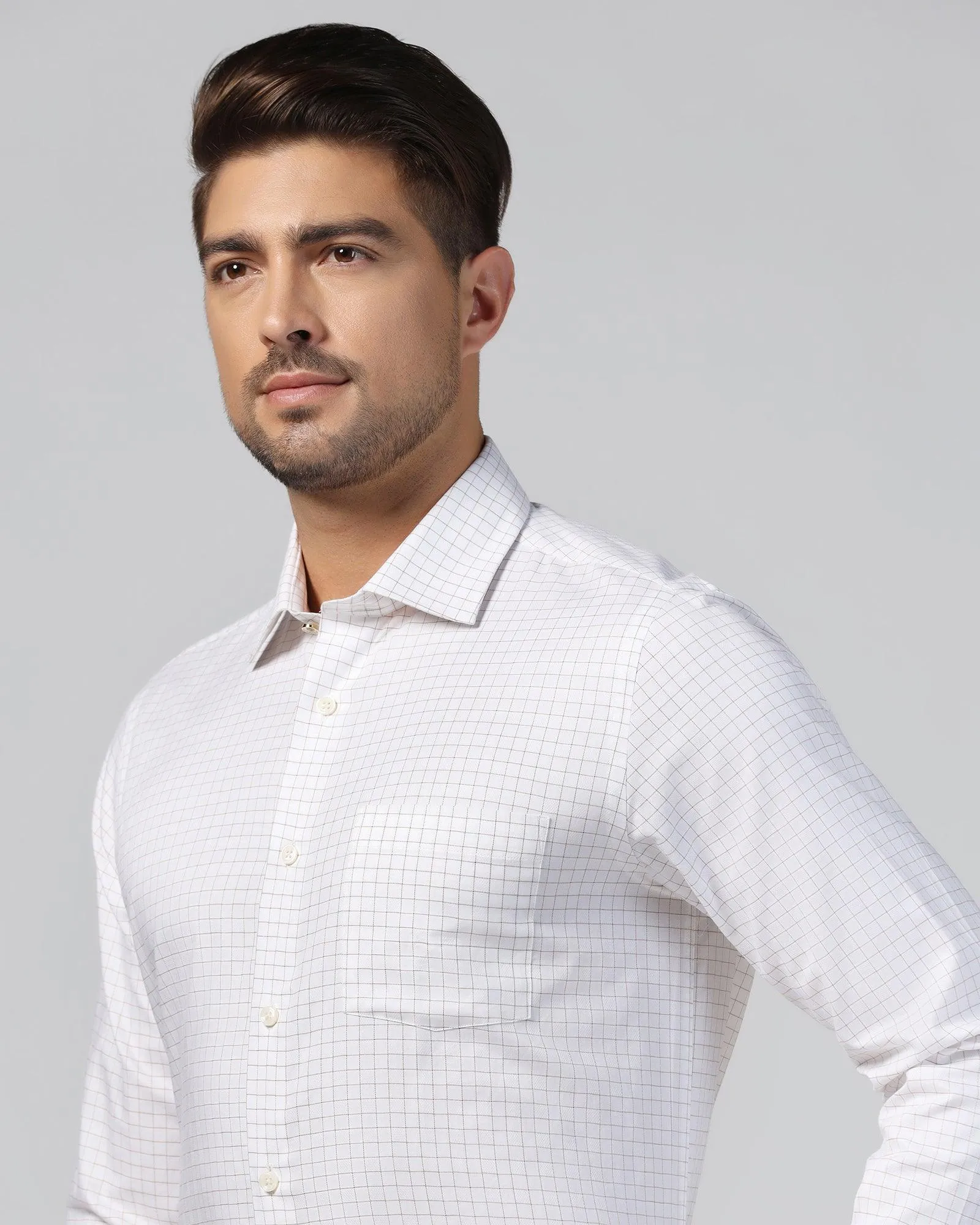 Formal White Check Shirt - Watson