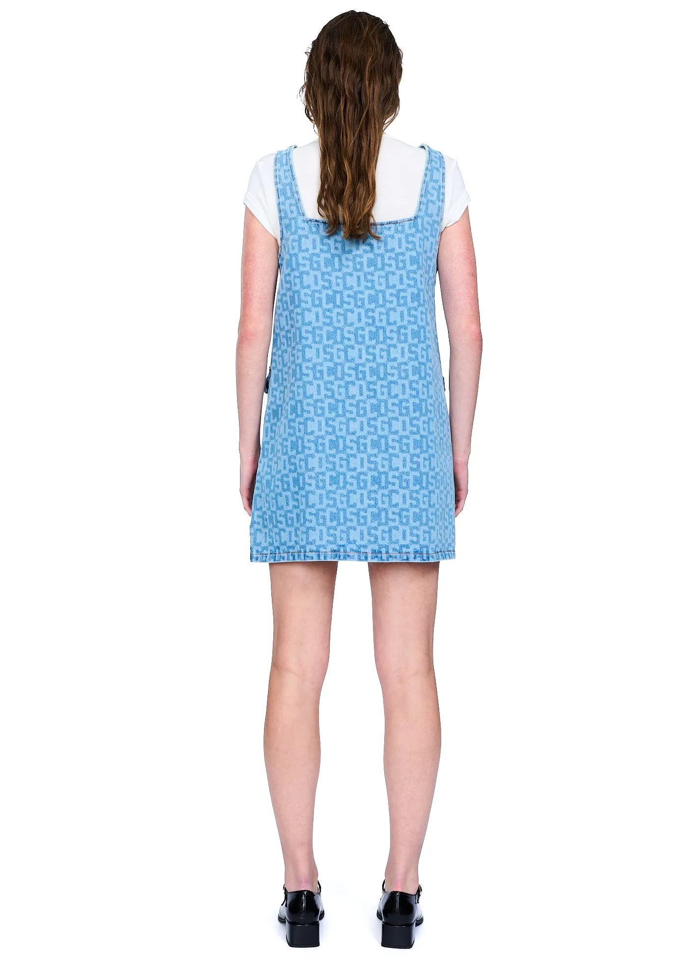 GCDS Wear Monogram Denim Pockets Dress