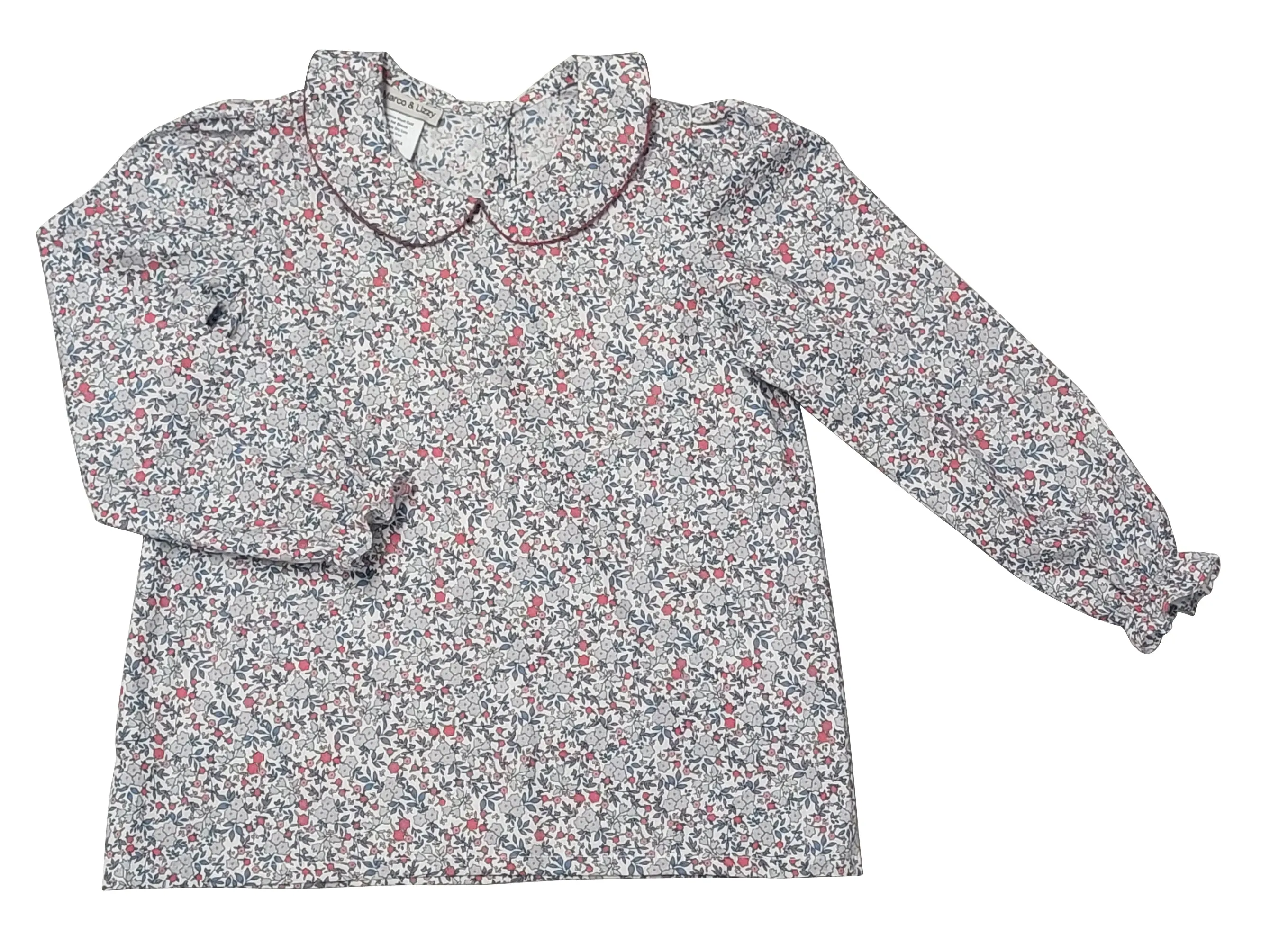 Girl's "Callie & Carter" Christmas Floral Cotton Blouse