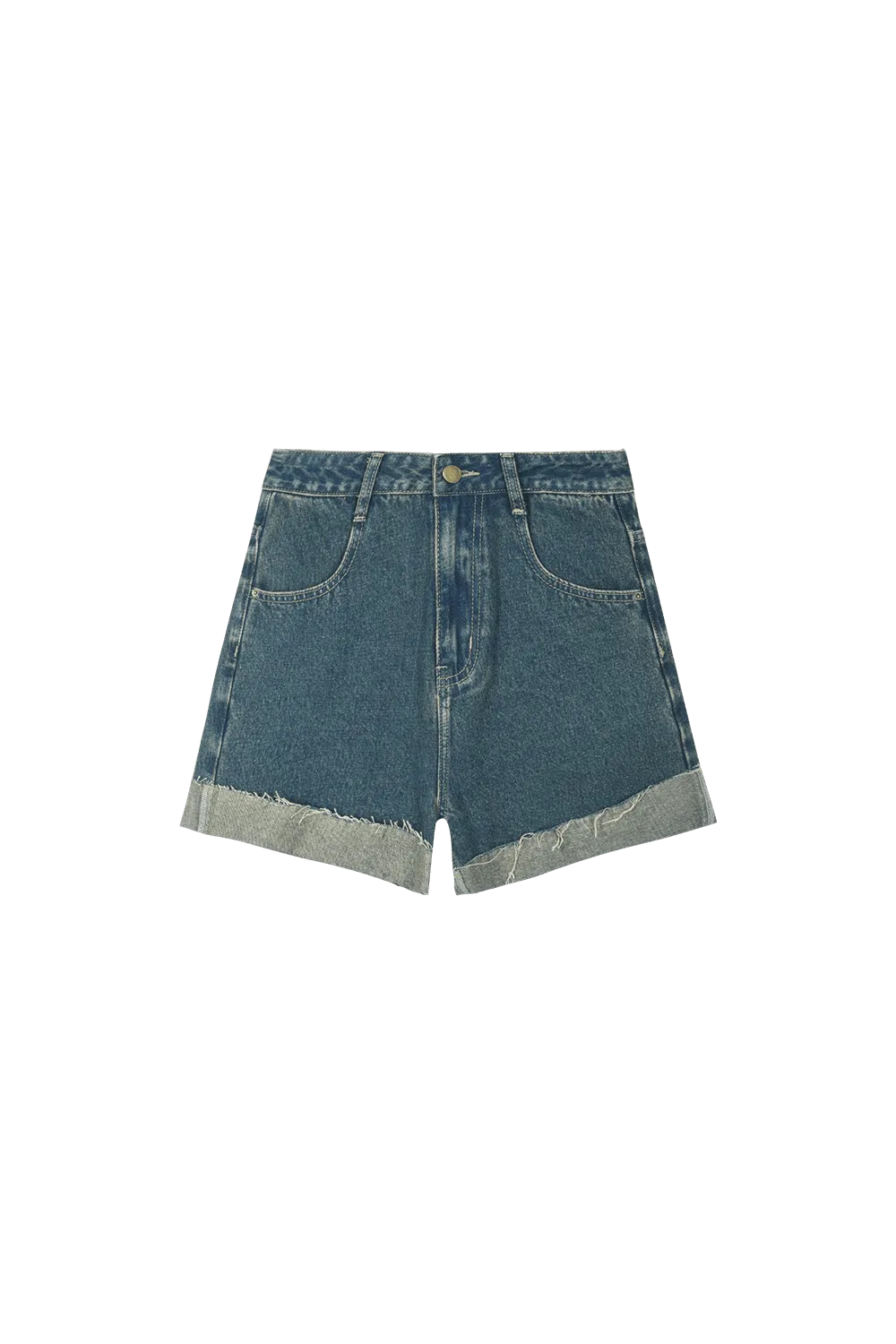 High Waist Denim Blue Shorts for Women