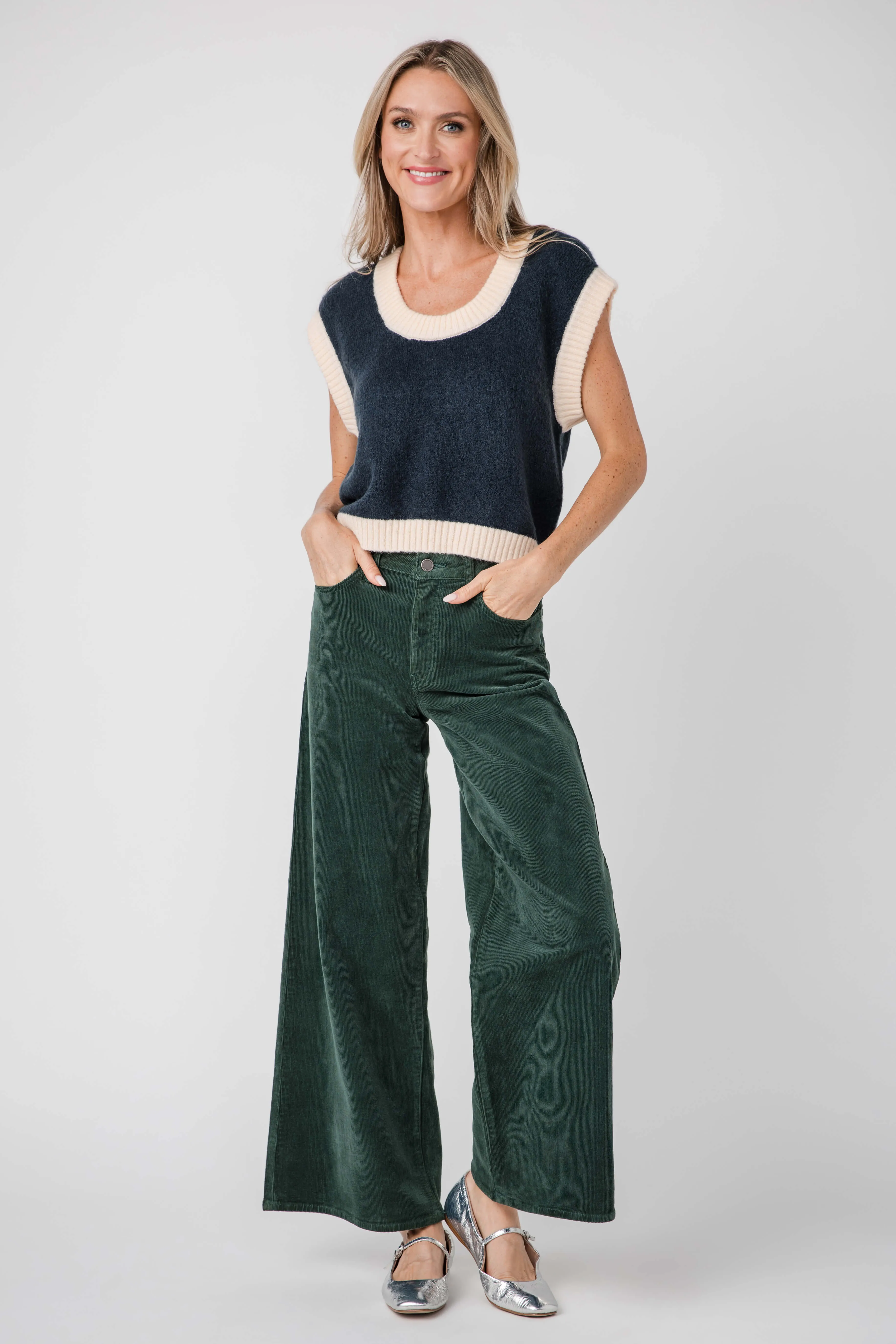 JBD Wide Leg Corduroy Pants