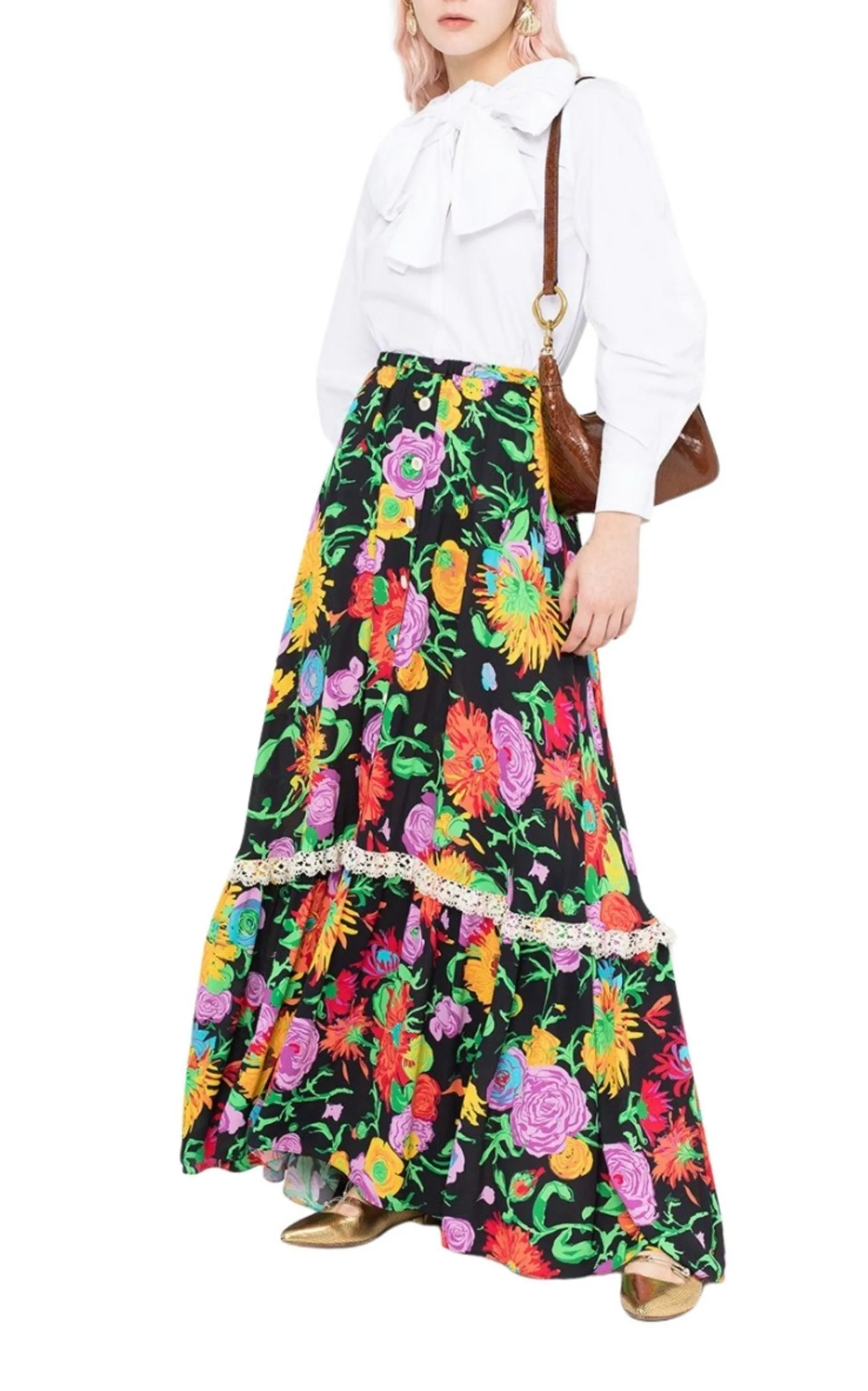 Ken Scott- Print Viscose Skirt