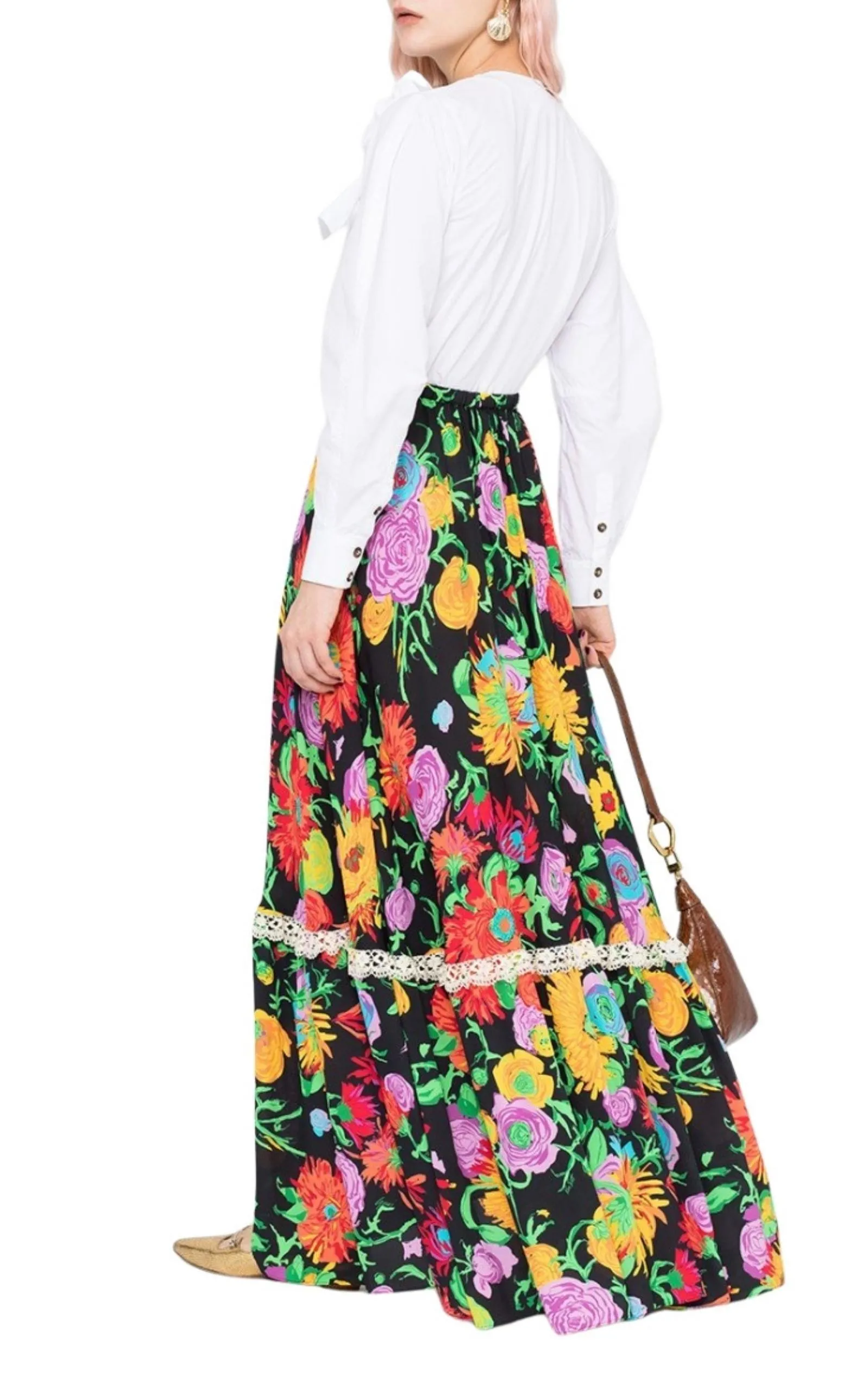 Ken Scott- Print Viscose Skirt