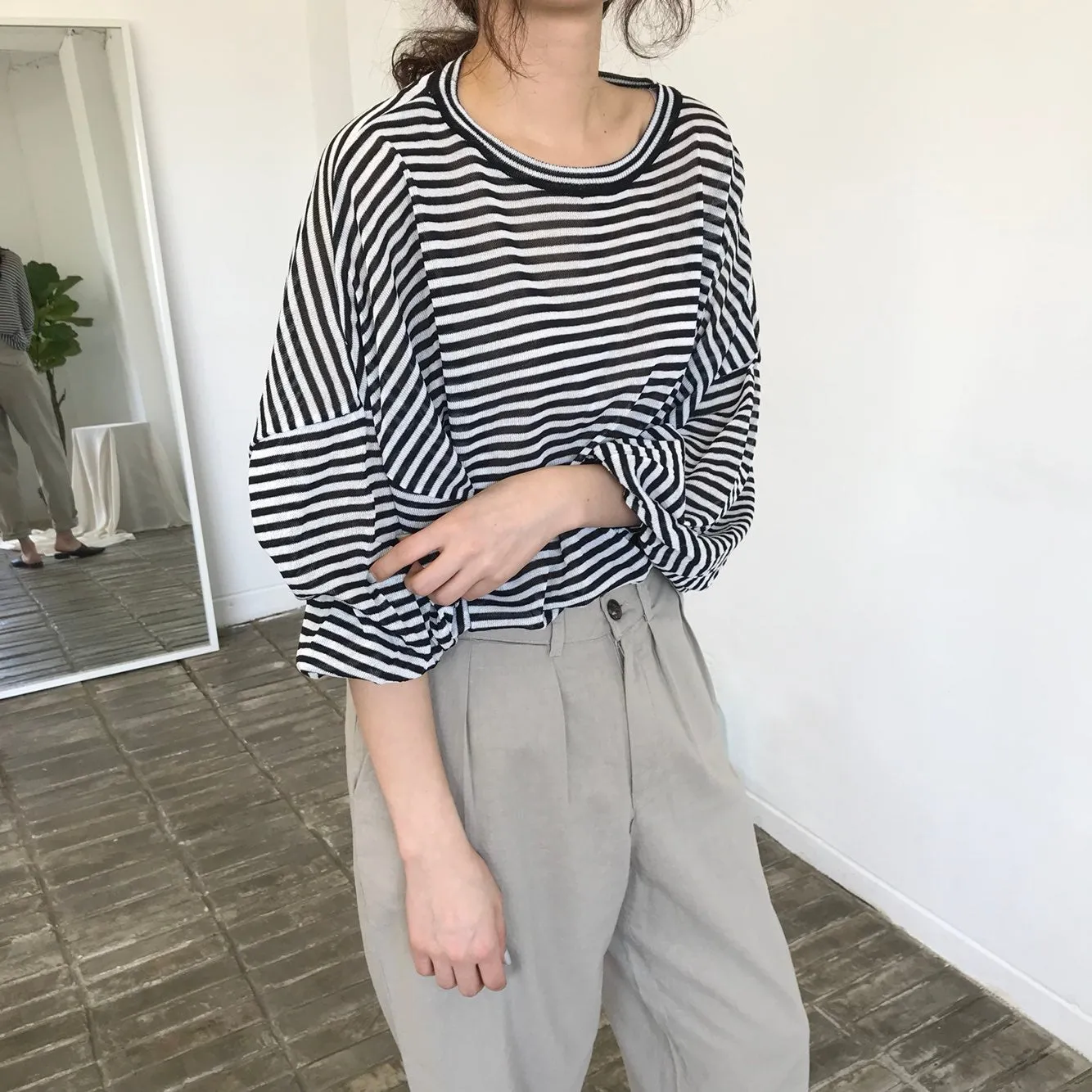 [Korean Style] Coloo Casual Stripe Tee