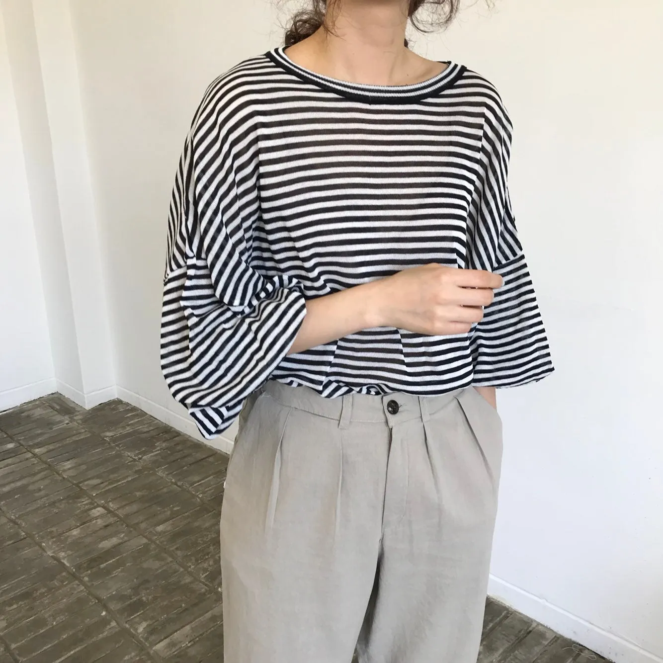 [Korean Style] Coloo Casual Stripe Tee