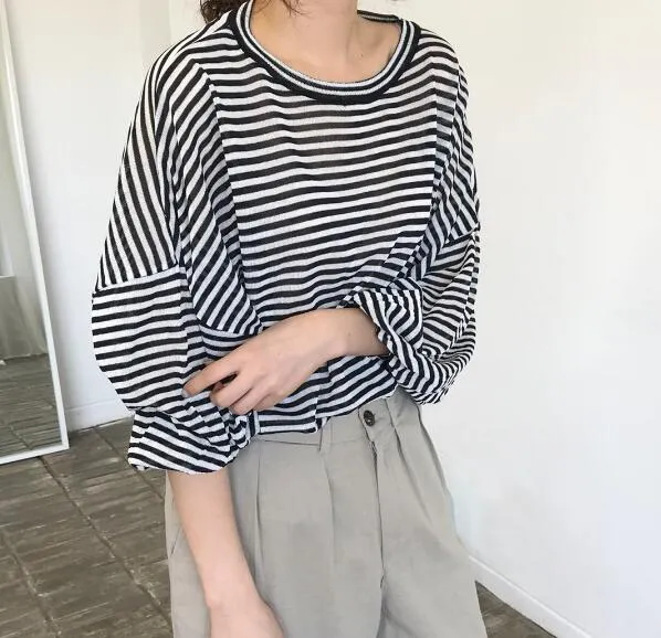 [Korean Style] Coloo Casual Stripe Tee