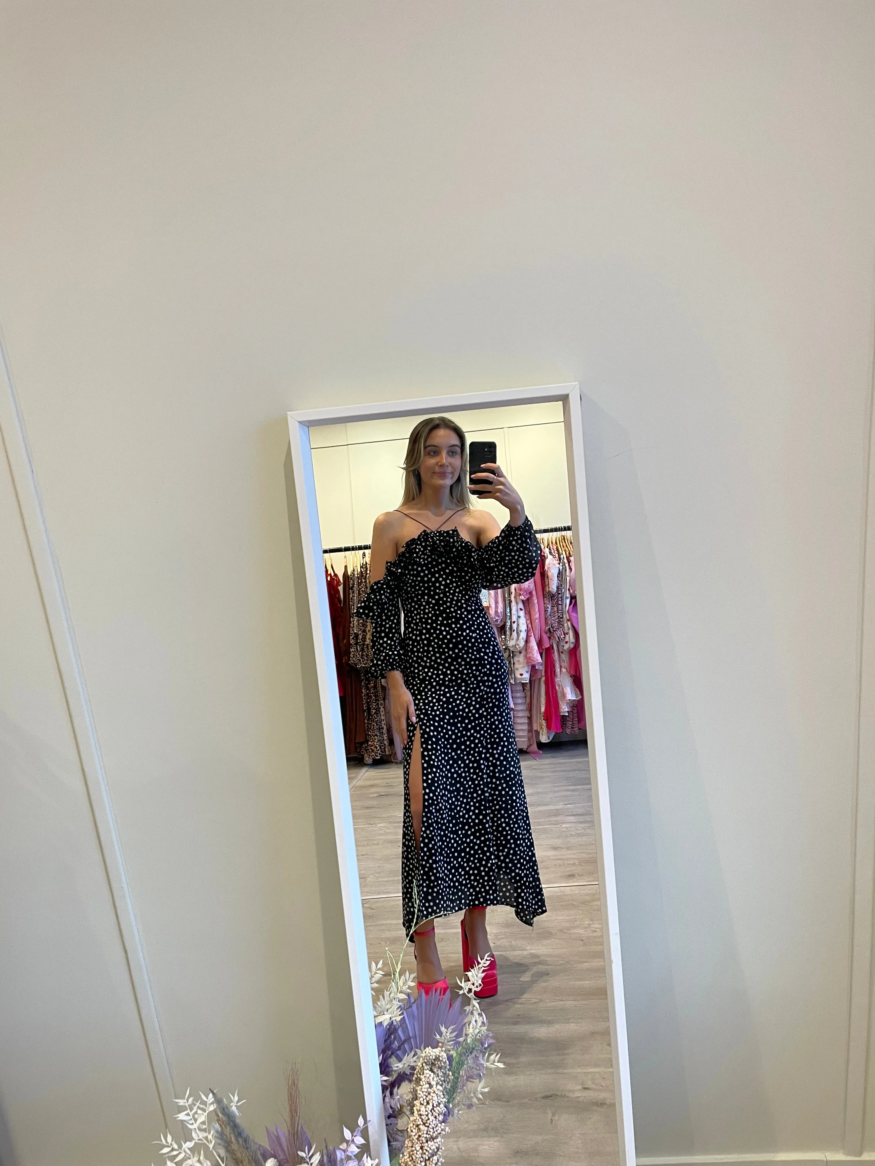 Likely Black Polka Dot Dress