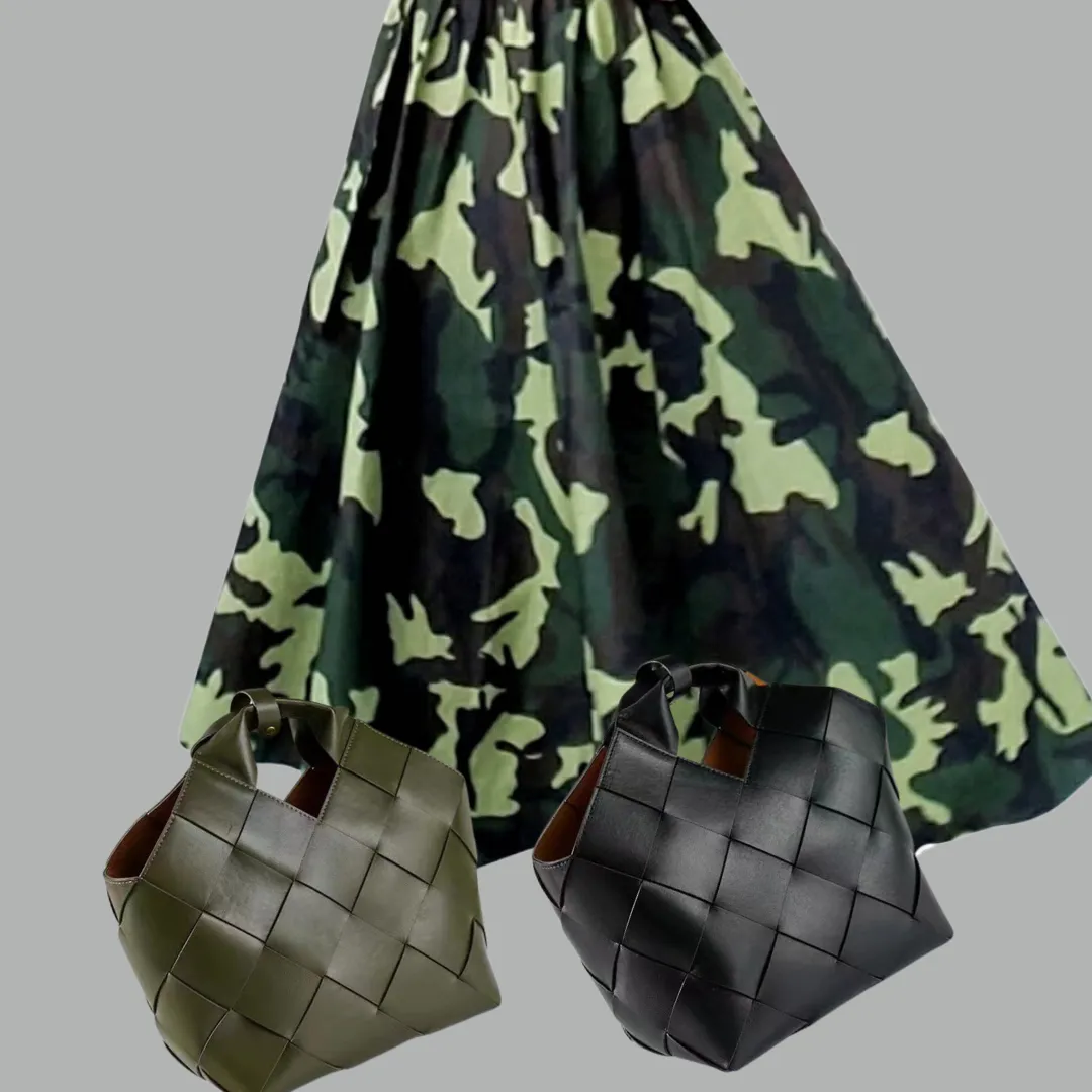 Long Maxi Skirt- Green Camouflage