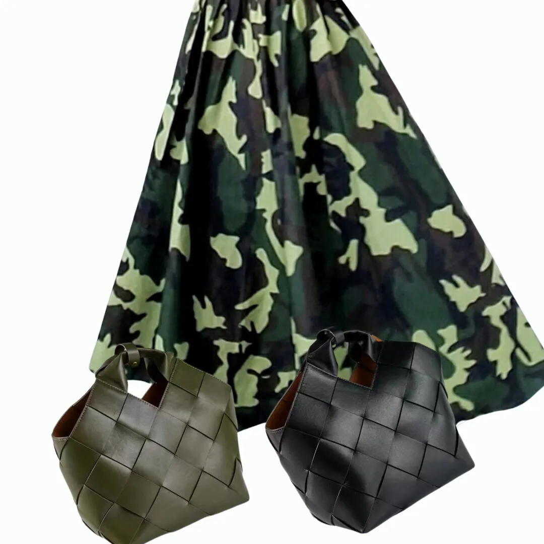 Long Maxi Skirt- Green Camouflage