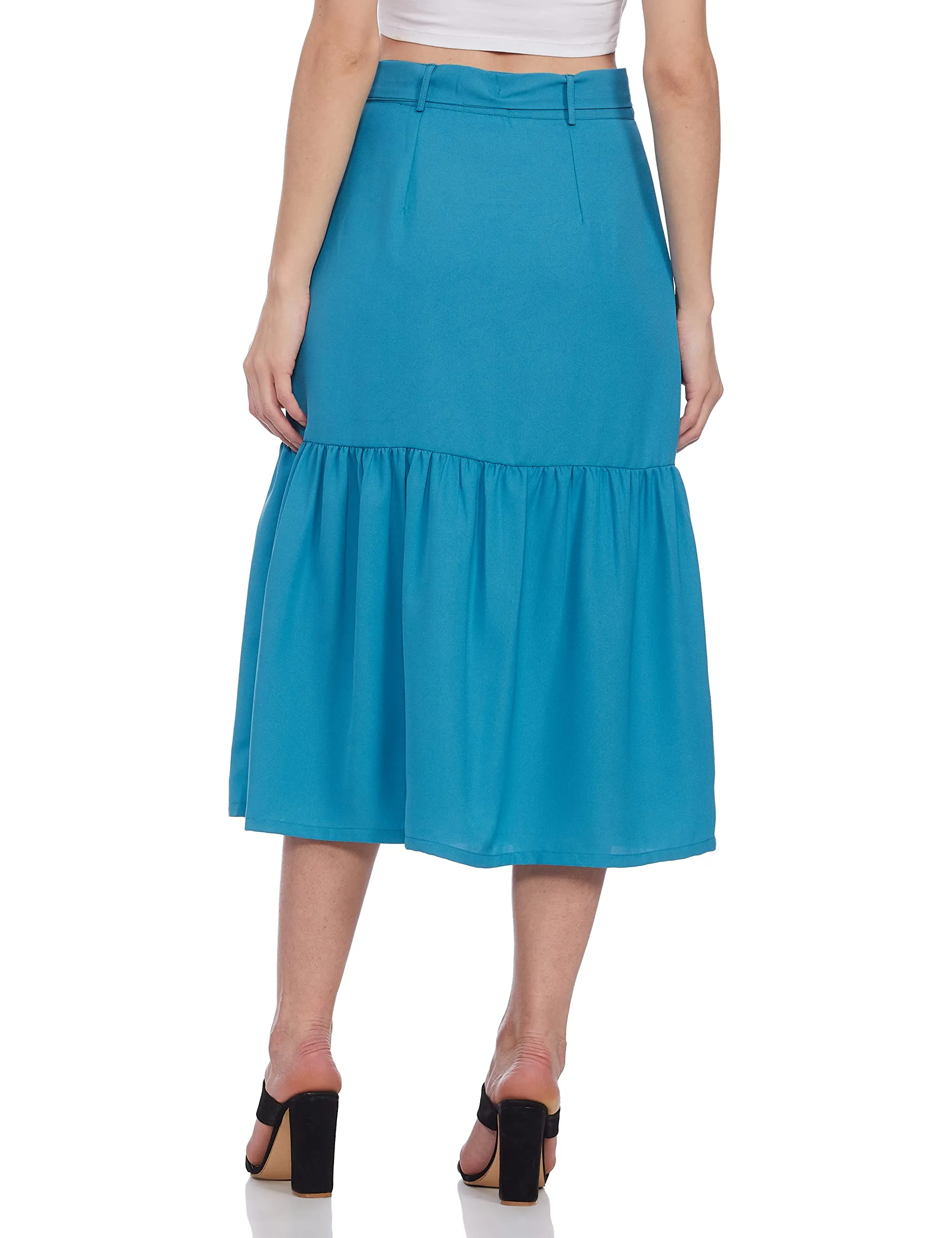 Marie Claire Polyester Western Skirt (Aqua)