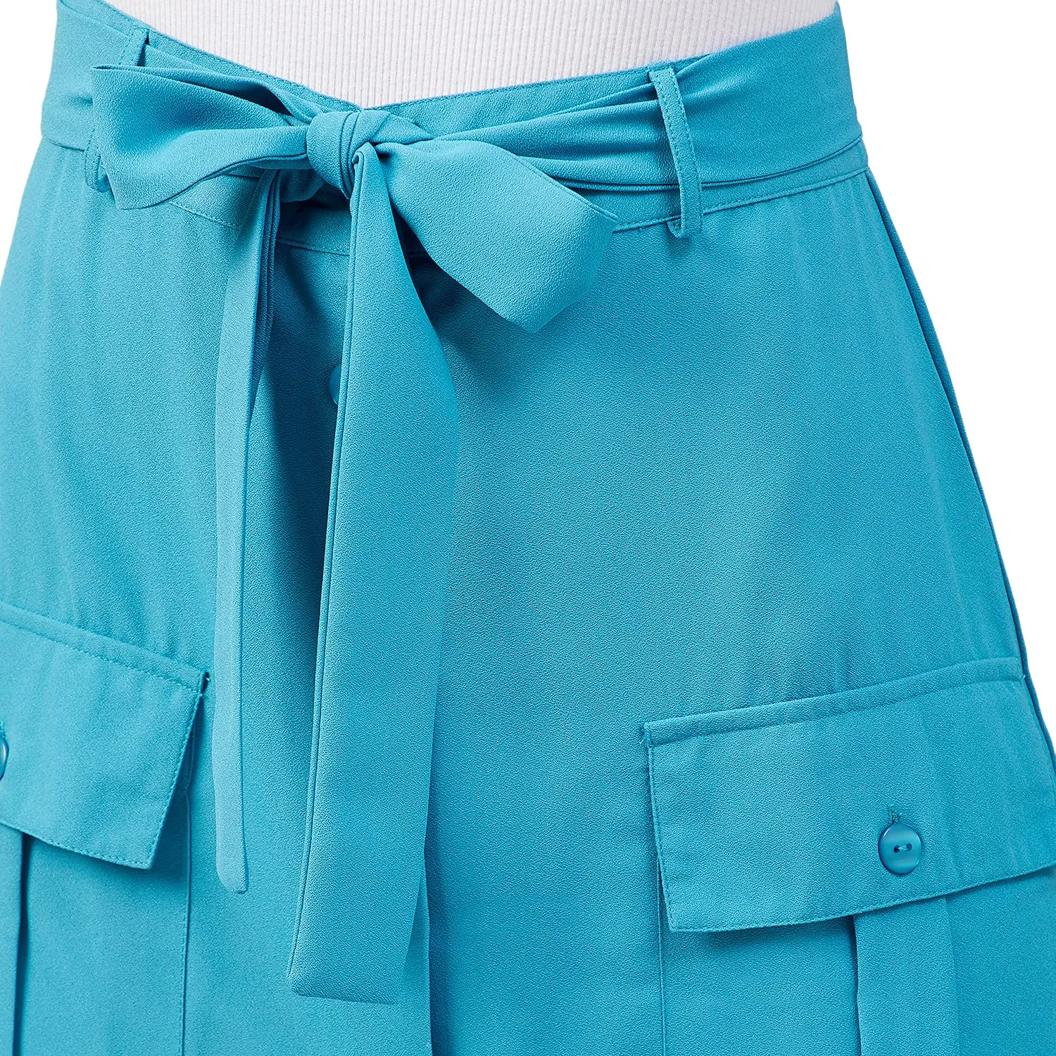 Marie Claire Polyester Western Skirt (Aqua)