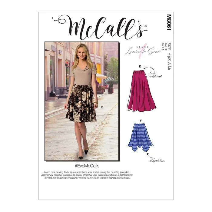 McCall's Pattern M8061 Misses' Flared Skirts