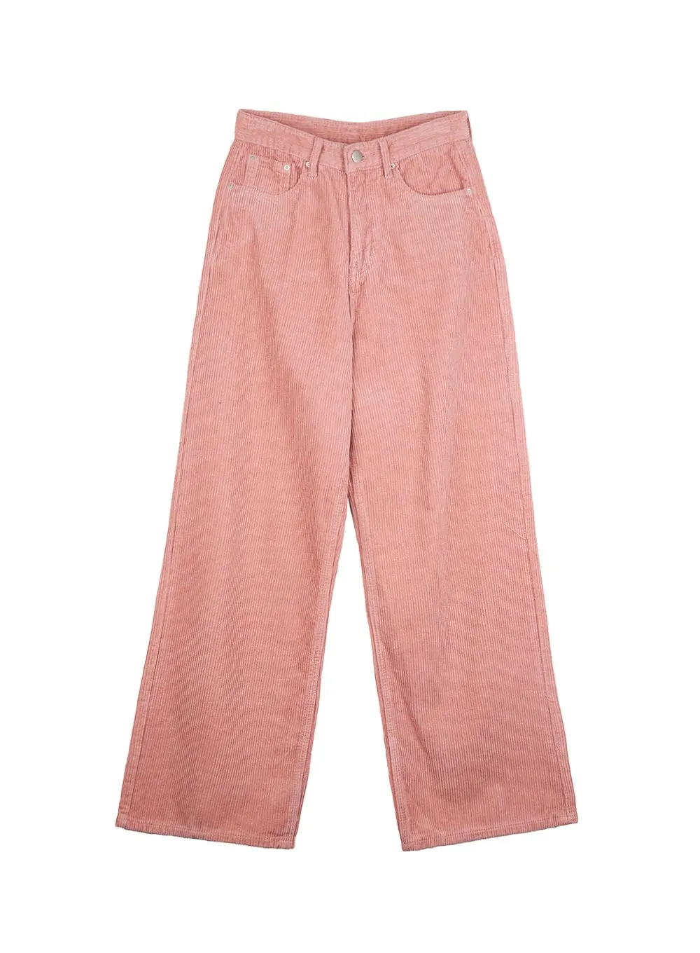 Mid-Rise Corduroy Wide-Leg Pants ON422