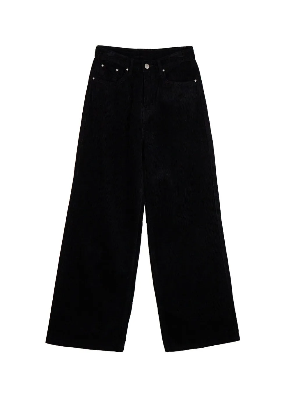 Mid-Rise Corduroy Wide-Leg Pants ON422