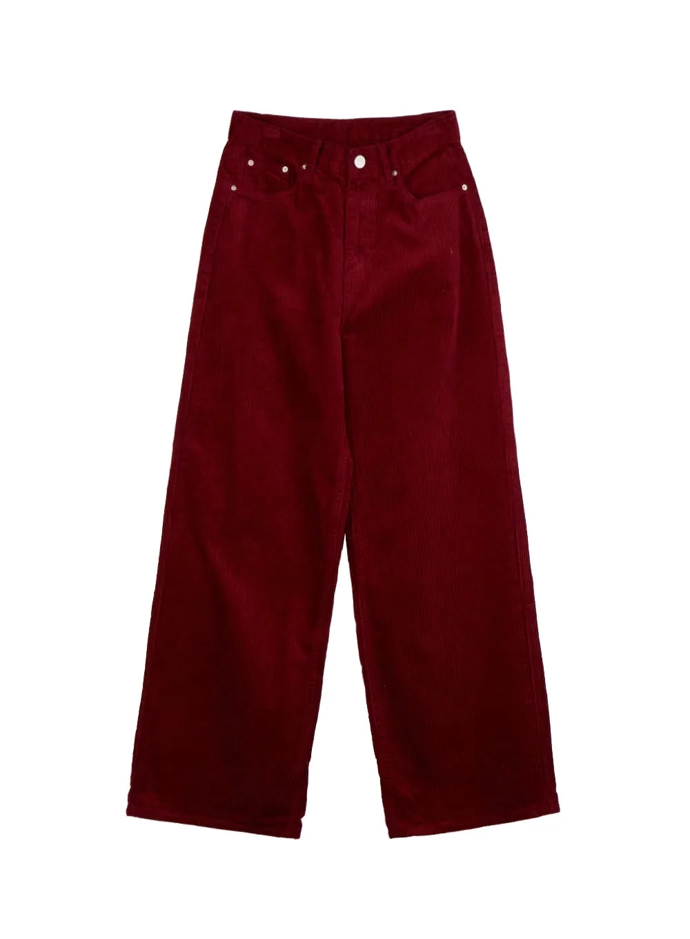 Mid-Rise Corduroy Wide-Leg Pants ON422