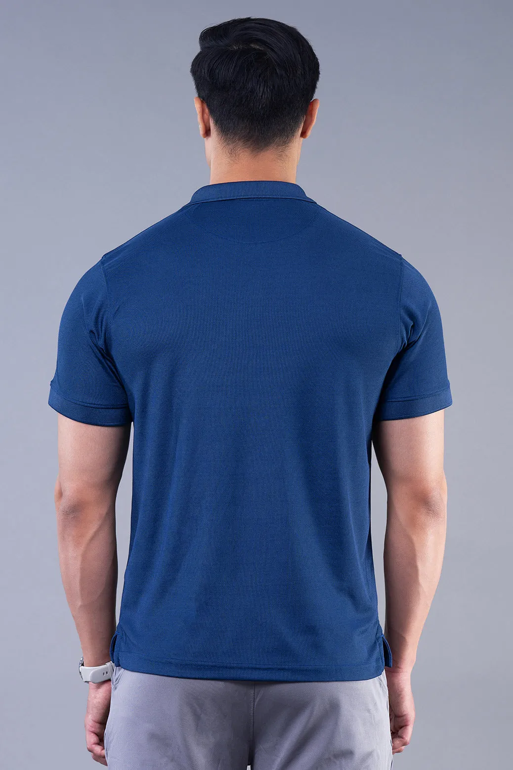 MINIMAL BUZZ CLASSIC POLO T-SHIRTS - NAVY