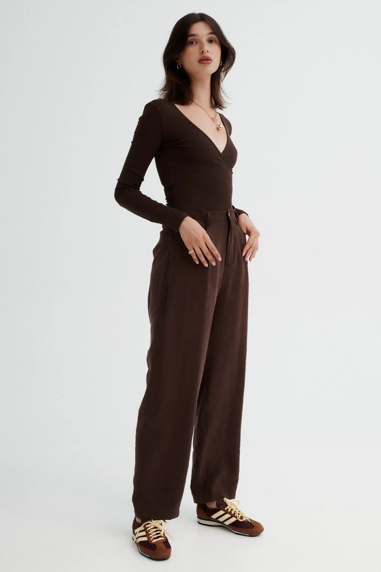 Modal trousers / 05 / 19 / dark chocolate