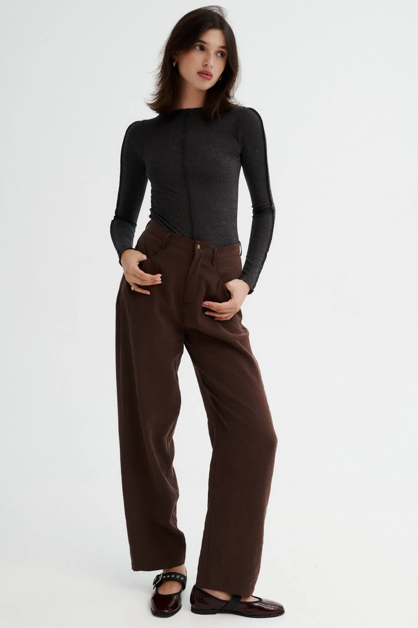 Modal trousers / 05 / 19 / dark chocolate