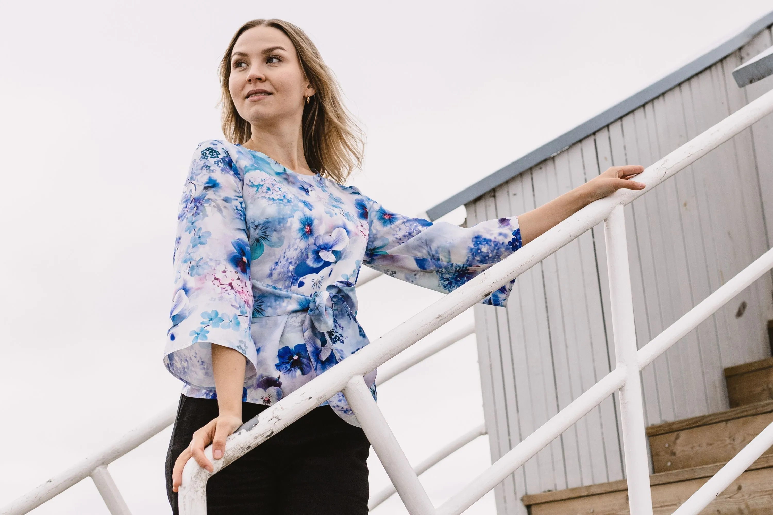 Ophelia Blouse Lush Blue