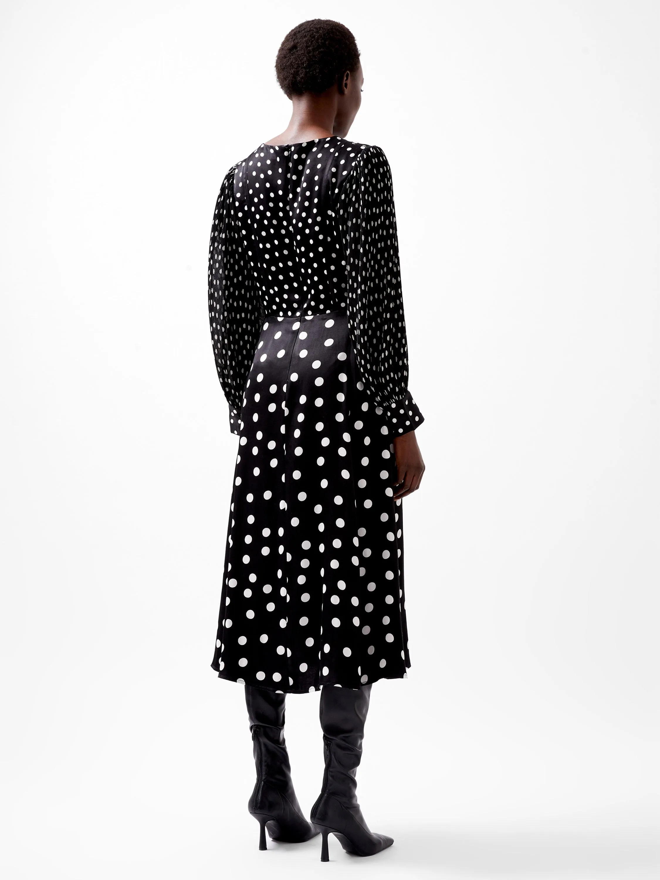 Polka Dot Candice Satin Dress