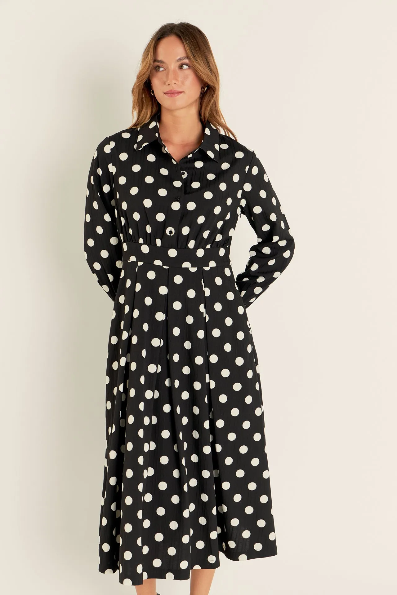 Polka Dot Shirt Dress