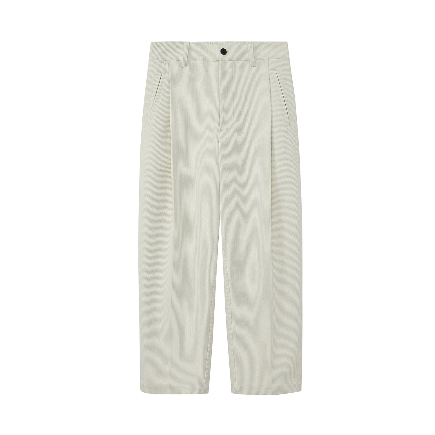 Relaxed Wide-Leg Slightly Stretchy Cropped Pants