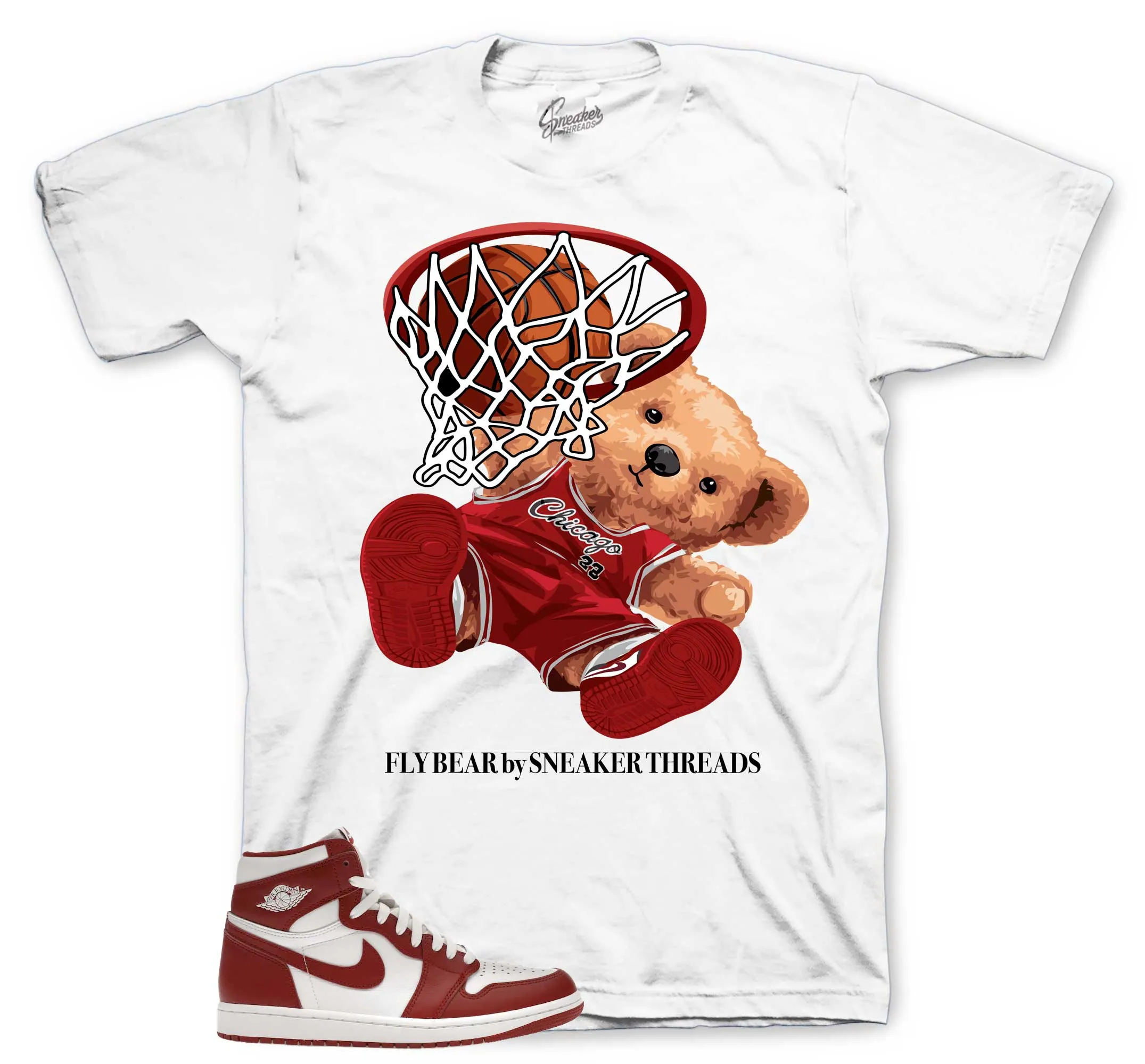 Retro 1 Artisanal Red Fly Bear Shirt